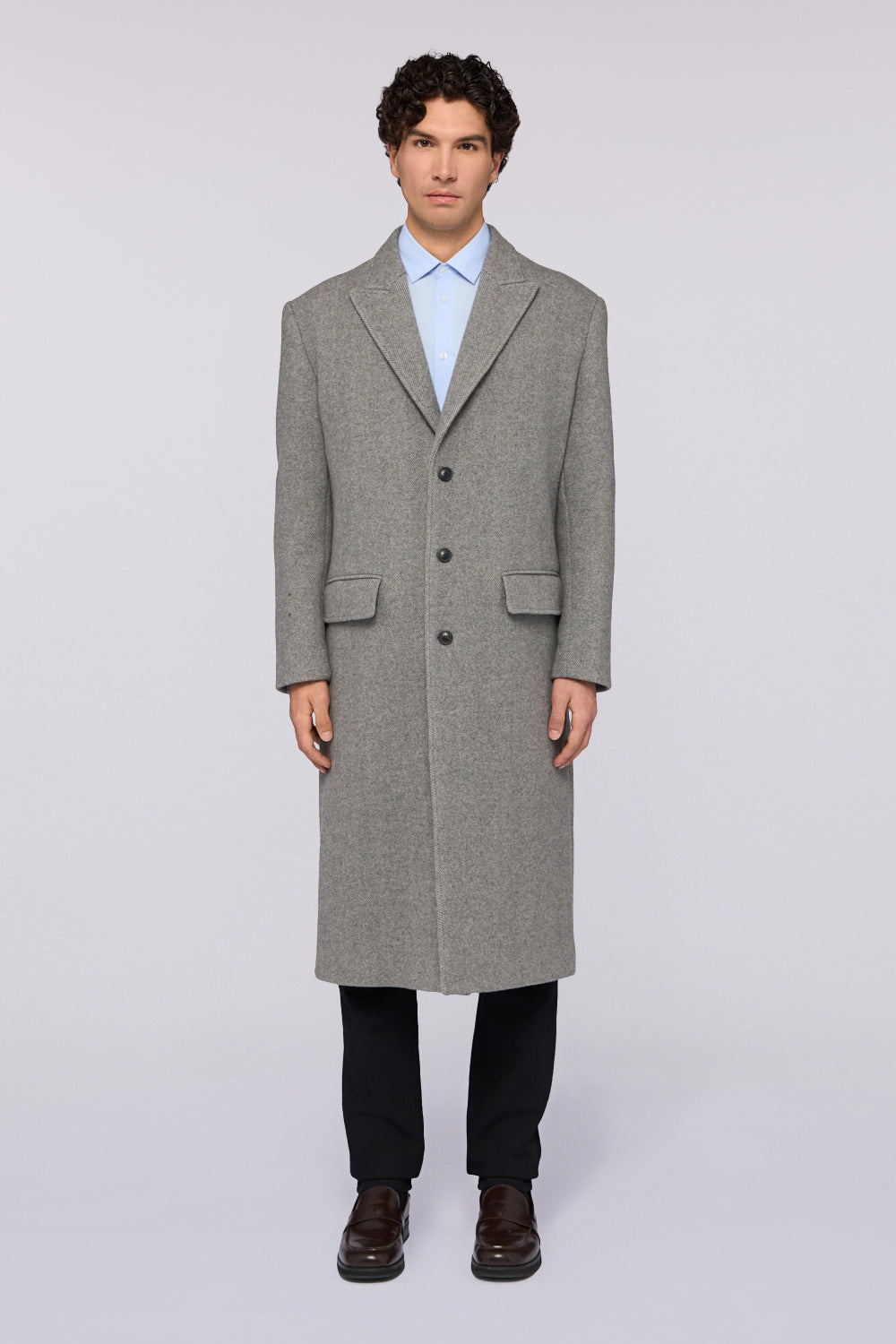 Cappotto spigato in misto lana 2|428bfa1f609f697ceb91fed87b1de190891d7329a307c48b62c0f0c57b2a5aab