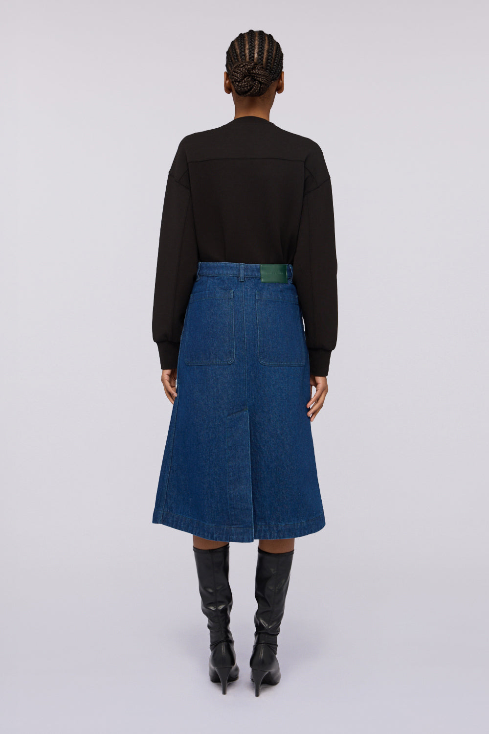 Gonna ad A midi in denim 3|a800c24ad3c45787bc4d22b2a076309f948ac43c97d0fb9b65f2e135498ac868