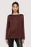 Bluse mit U-Boot-Ausschnitt aus Satin