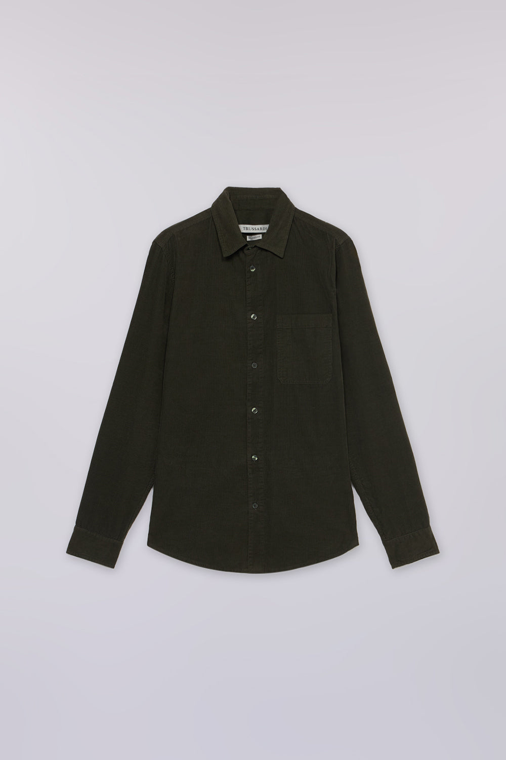 Camicia regular fit in velluto corduroy 5|b4a98ba54961a375bec717170ca7a77f6e1772e84fdc31297a7b3ee2654f593b