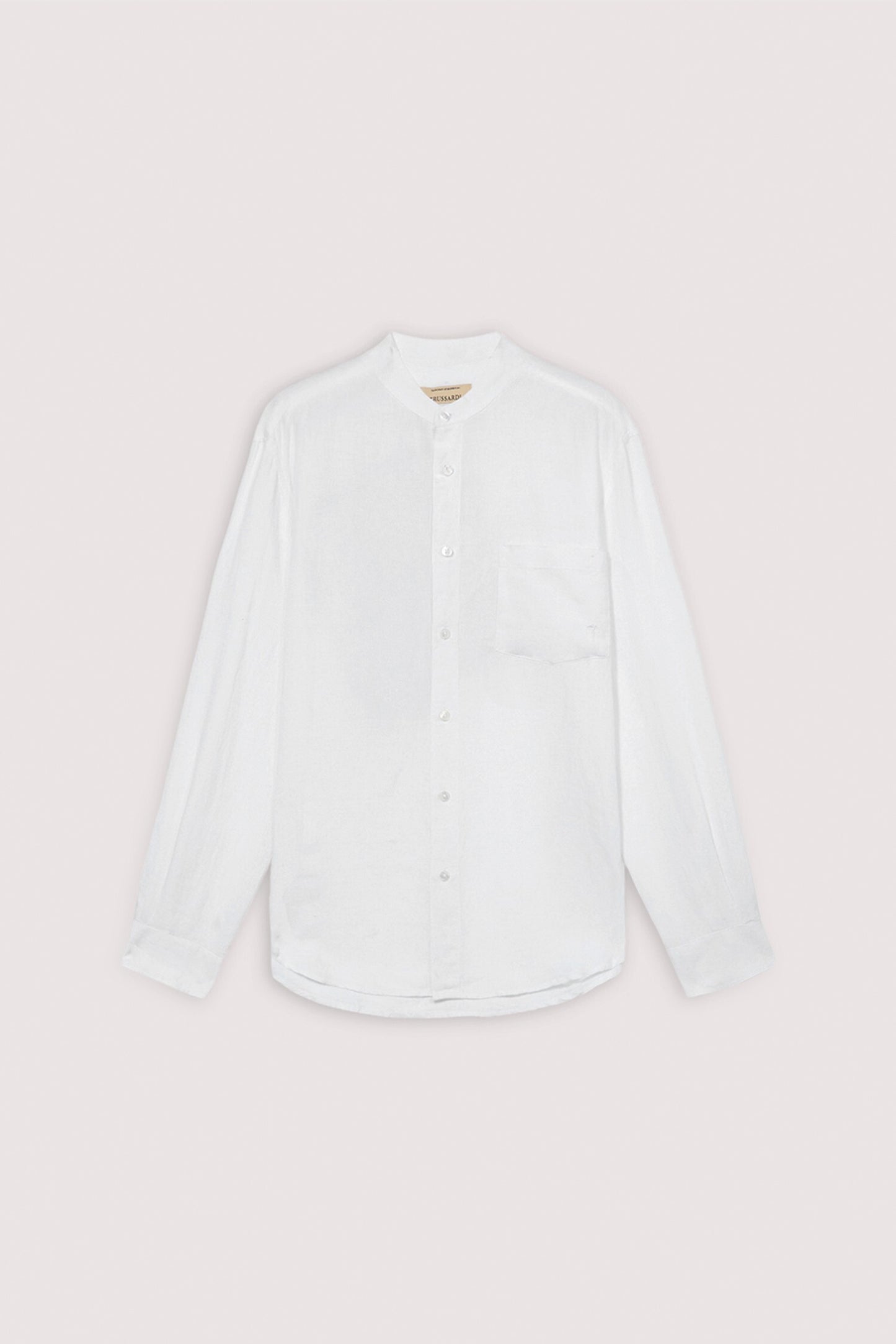 Camicia con collo coreano in lino 5|17d3764395edf683b980c167ba35c749468067fcee33ca466b674fb4125e1a74