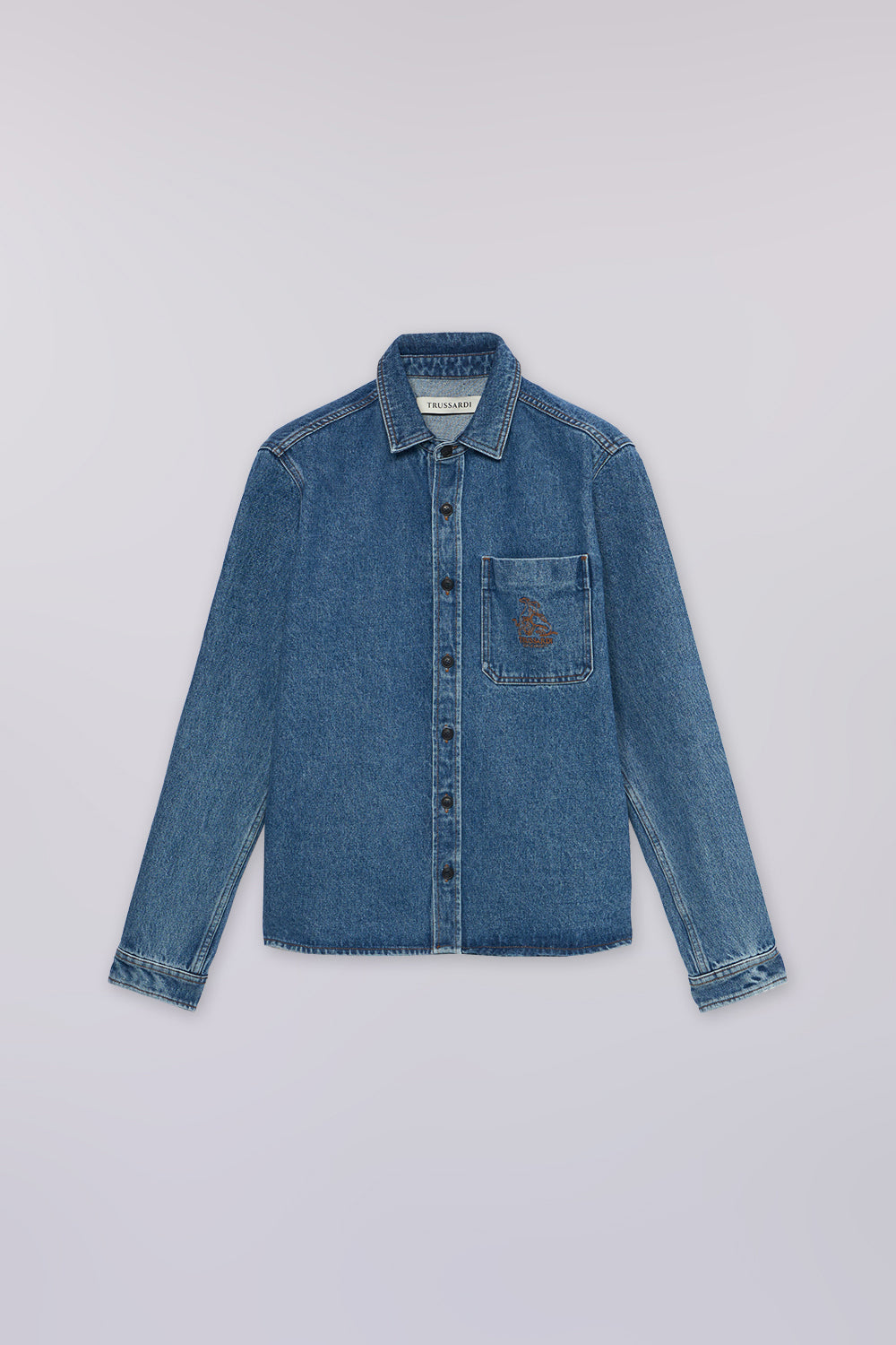 Camicia relaxed fit in denim con ricamo Gentle Society 5|332a35f123d2b6736871f507287dc8edc1d8ebb9d23c795c89de1748e643403f