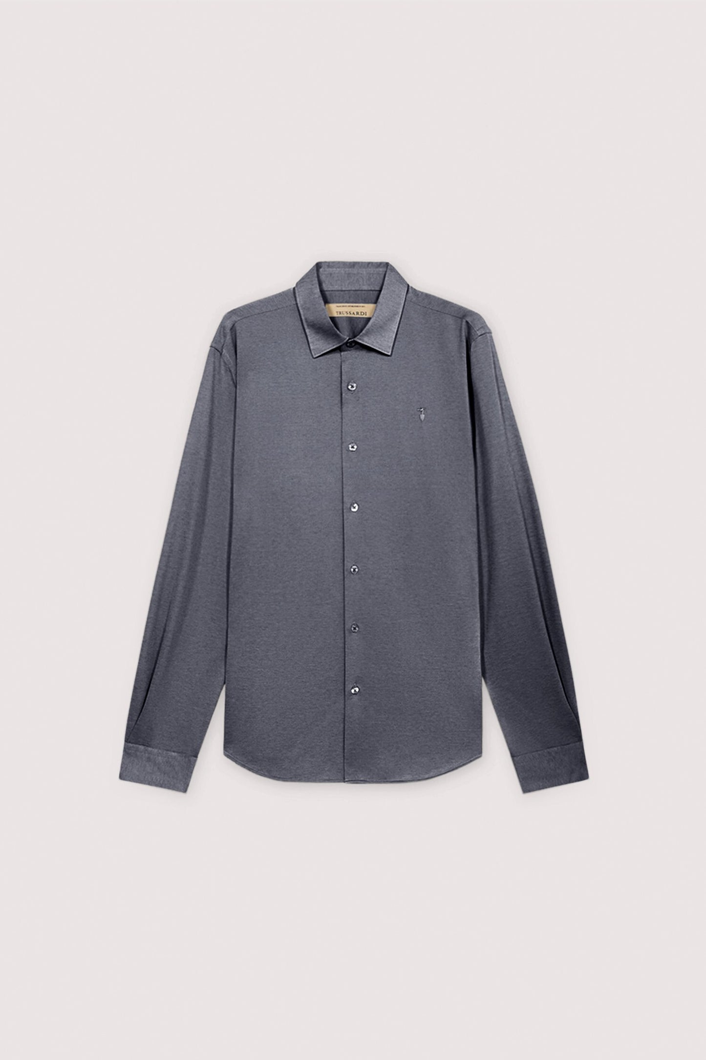 Camicia regualr fit in jersey elasticizzato melange 5|10169a61c7faa0dc2d6fcdaa6420a39c59c1647bb9f6fa32080b6b5f7a77f37c