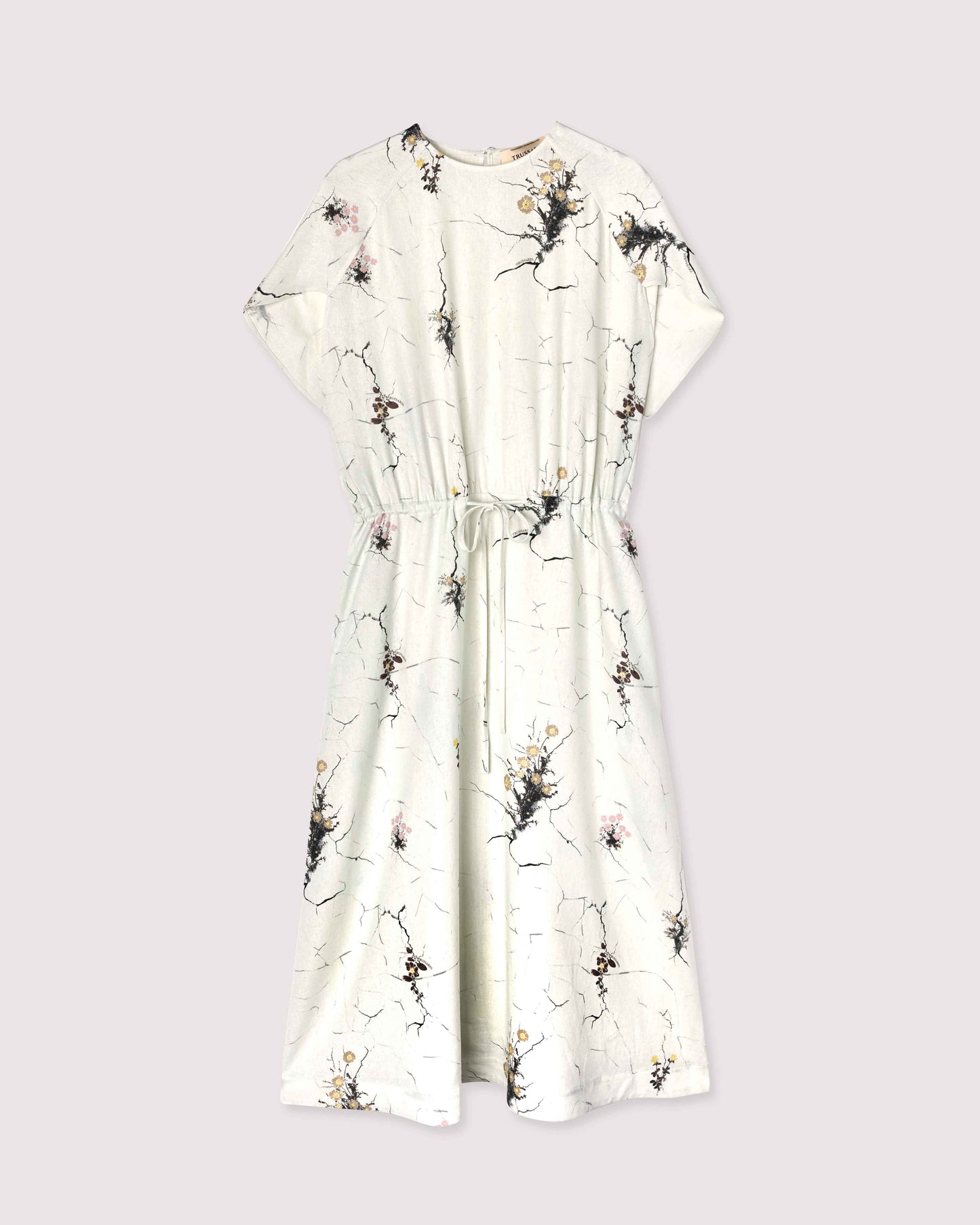 Midi-Kleid aus Leinen mit Urban-Jungle-Print