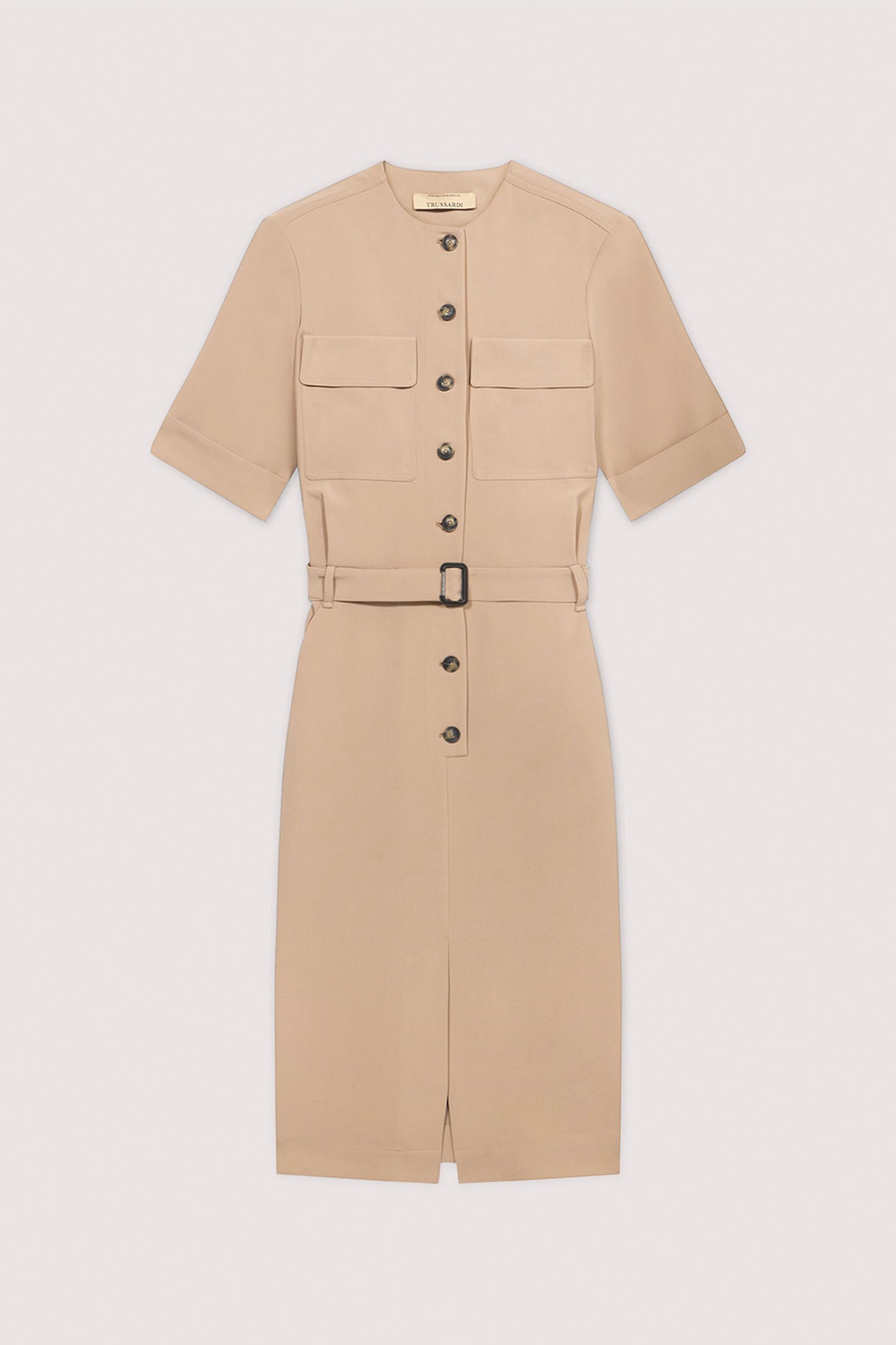 Abito con tasche applicate in cady 5|ef3d6bb4c2256a858a22c4fd1c660dc1ae11761df0894080da8f7e666ba87584