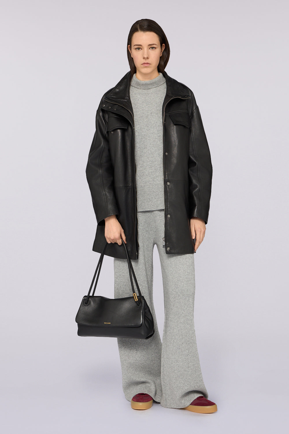 Caban imbottito in pelle linea ad A 6|1108238db31ec8a015b77119bdc878ca6aa33796986a6ca6b8645267e8151e5b