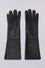 Long nappa leather gloves with side opening