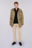Padded hooded jacket in laminated nylon