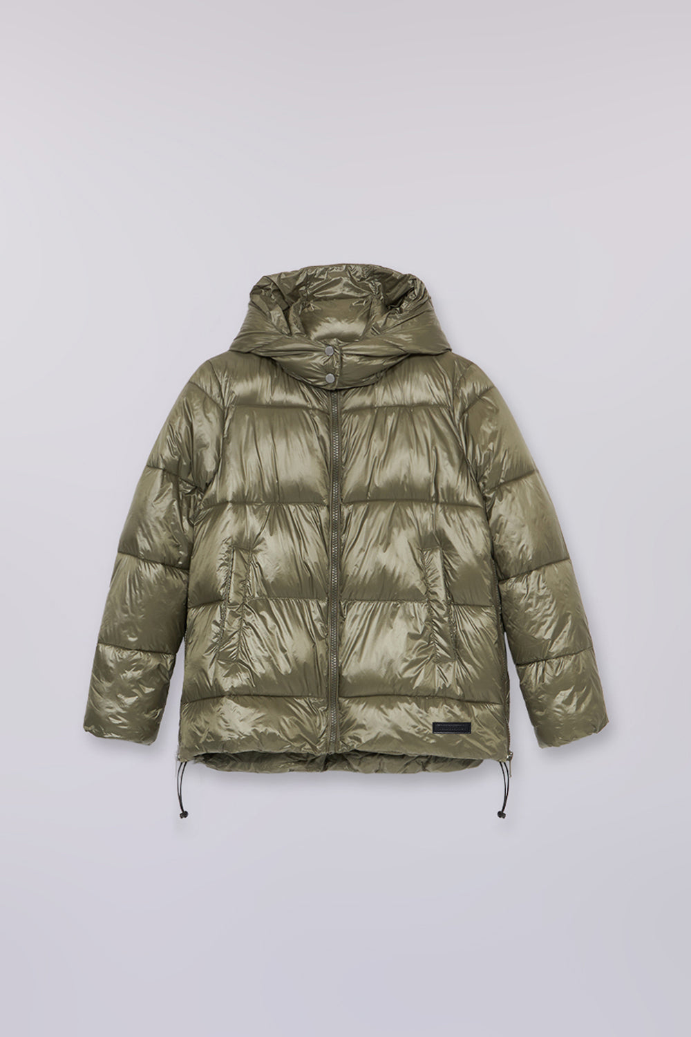 Padded jacket in glossy nylon