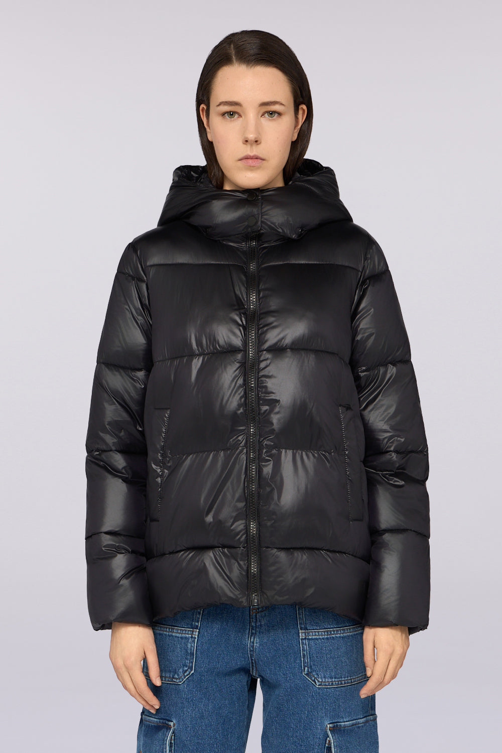 Giacca imbottita in nylon lucido 2|1f1eabebd6628c2abf234cf33b7367ca061b05943e1771ce046ee25296e18791