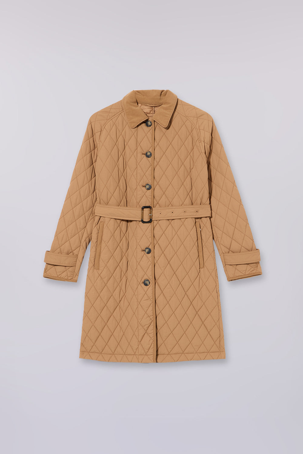 Trench trapuntato in nylon opaco con dettagli 5|8a4fdbe7fafefc9c44346601b767e9f248d5e99701d1cd41fff3d54fff19bb49