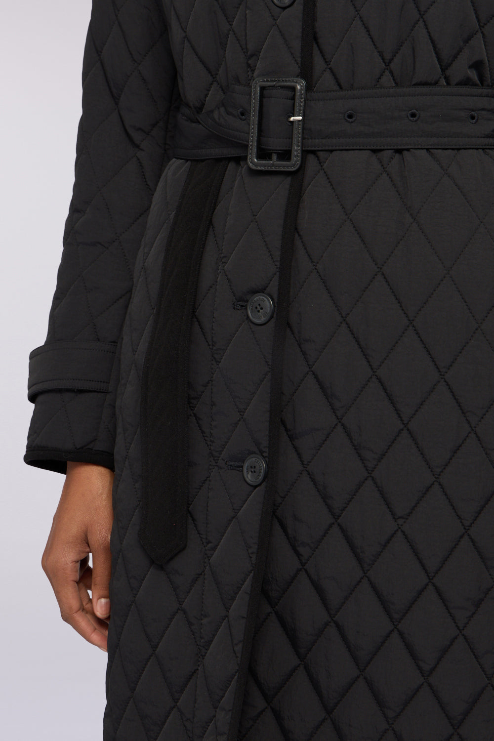 Trench trapuntato in nylon opaco con dettagli 4|6e21c9a6415fa2d1180b31ab05fb92f8071fa1ebbc71996b57079aae0ae40cd7