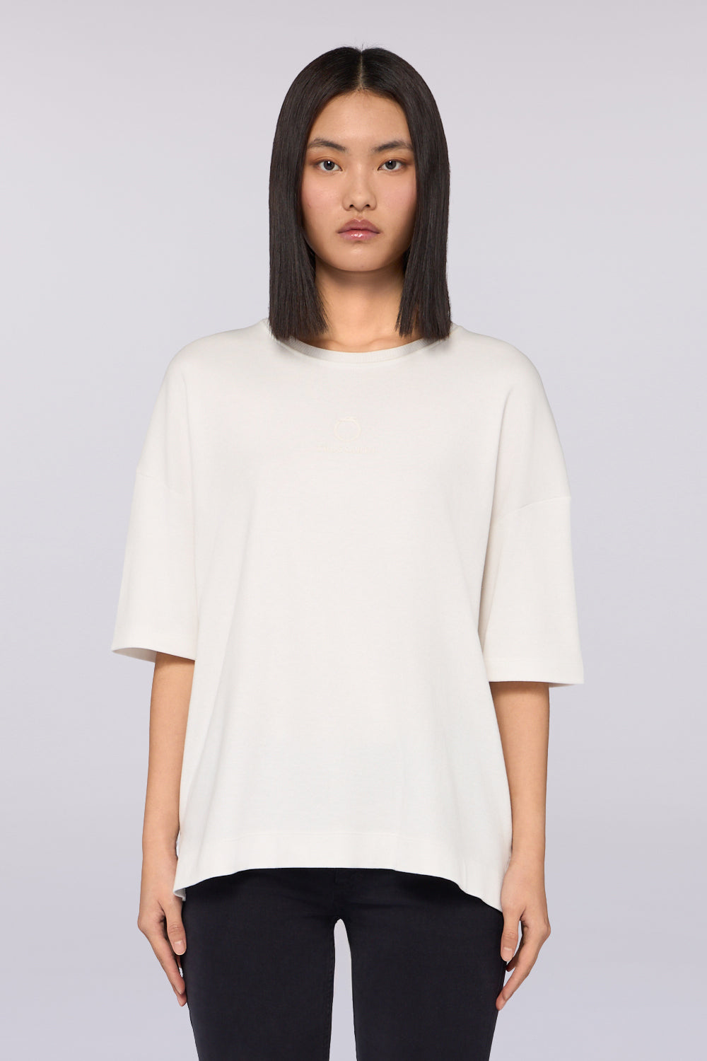 T-shirt over in jersey con stampa 1|5d004f99de293ee82d08d12d8efd8a128e986d3730fe5671961bafc9fdb05cef