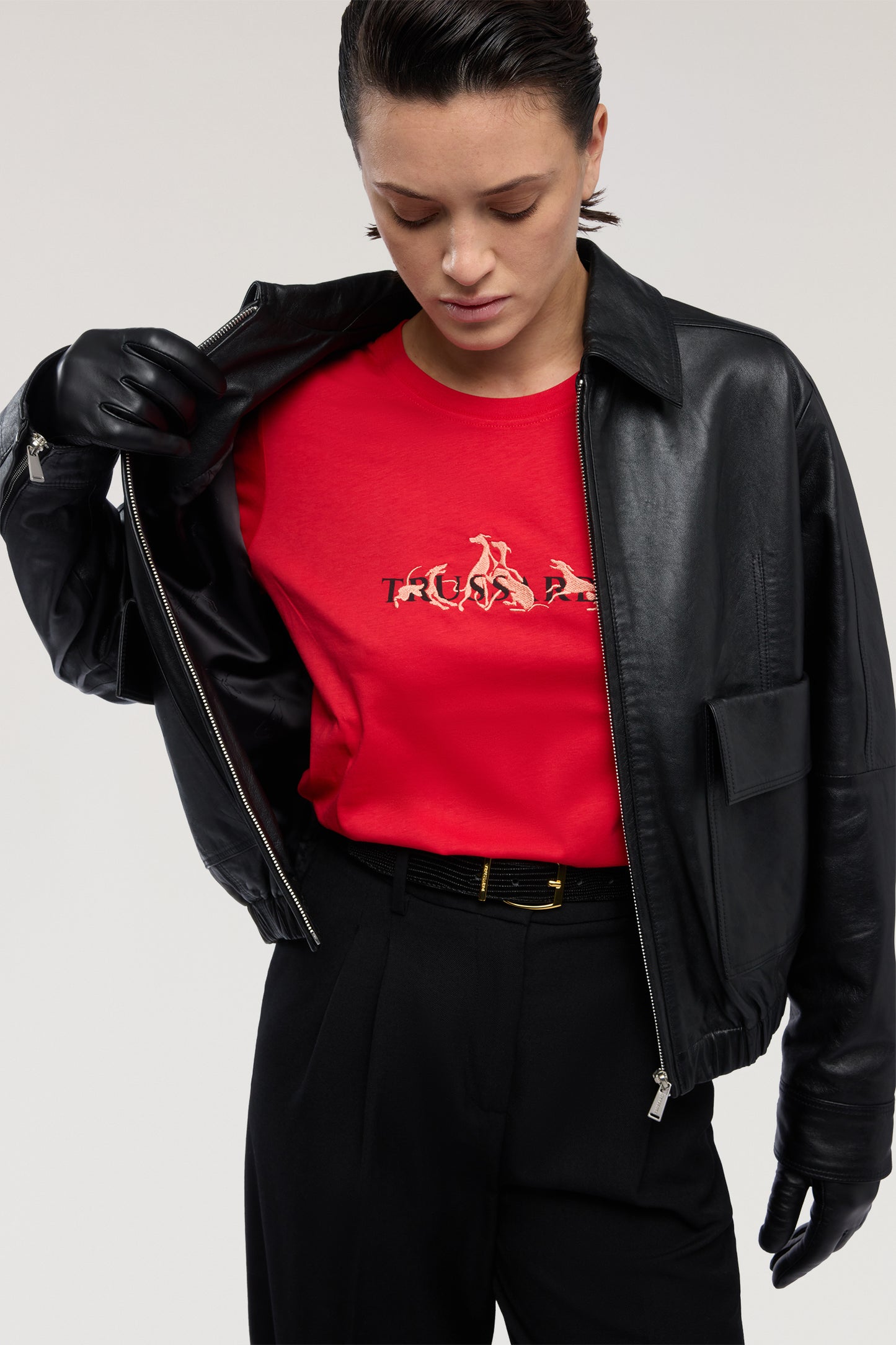 T-shirt regular fit con stampa e ricamo 4|7ee64861cc3d82170416dbc74adb407896af9356b09540a74ddec26ea6868a6f