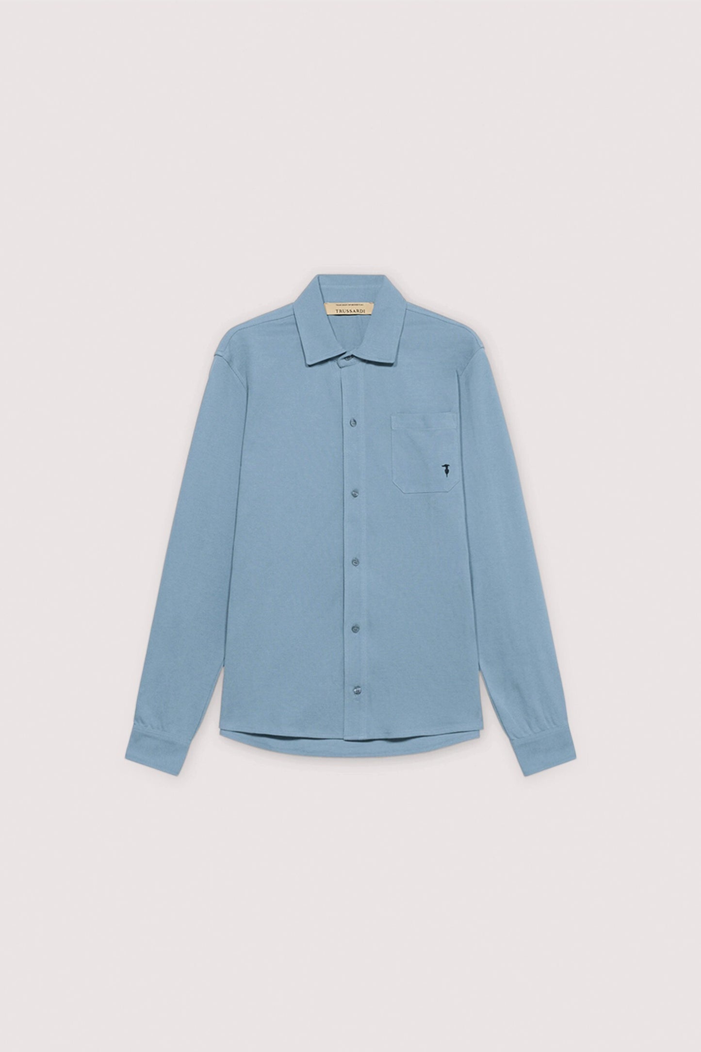 Camicia regular fit in jersey piquet 5|6cd883b5d29e8bc5f9af1133d284ccc0ac50372a8d7e840551f2ba5f34f109e7