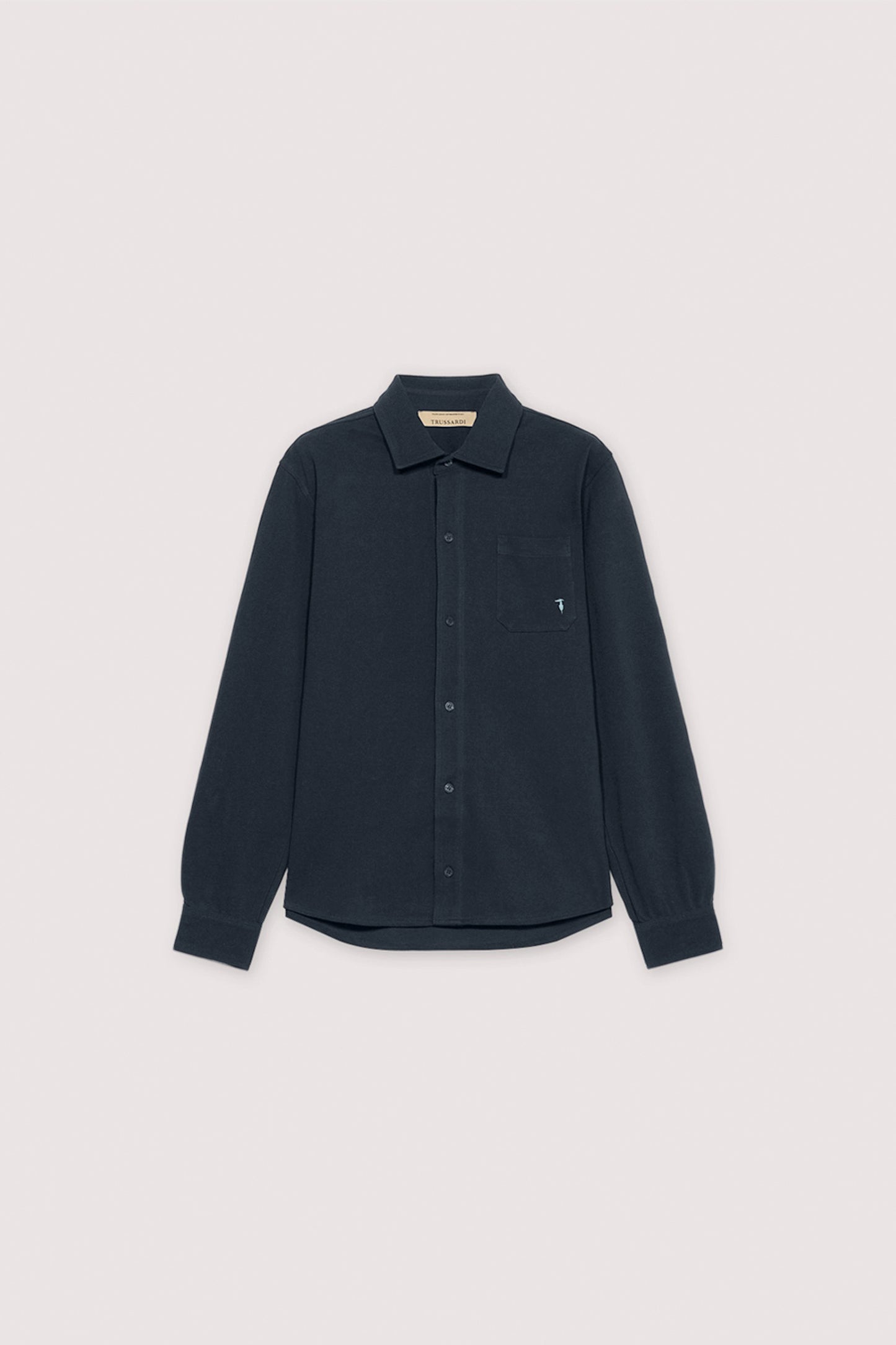 Camicia regular fit in jersey piquet 5|5dd37c9416c7f1a464c3483efbd82c558e7d3c44f5c87aef4dba1245da16a211