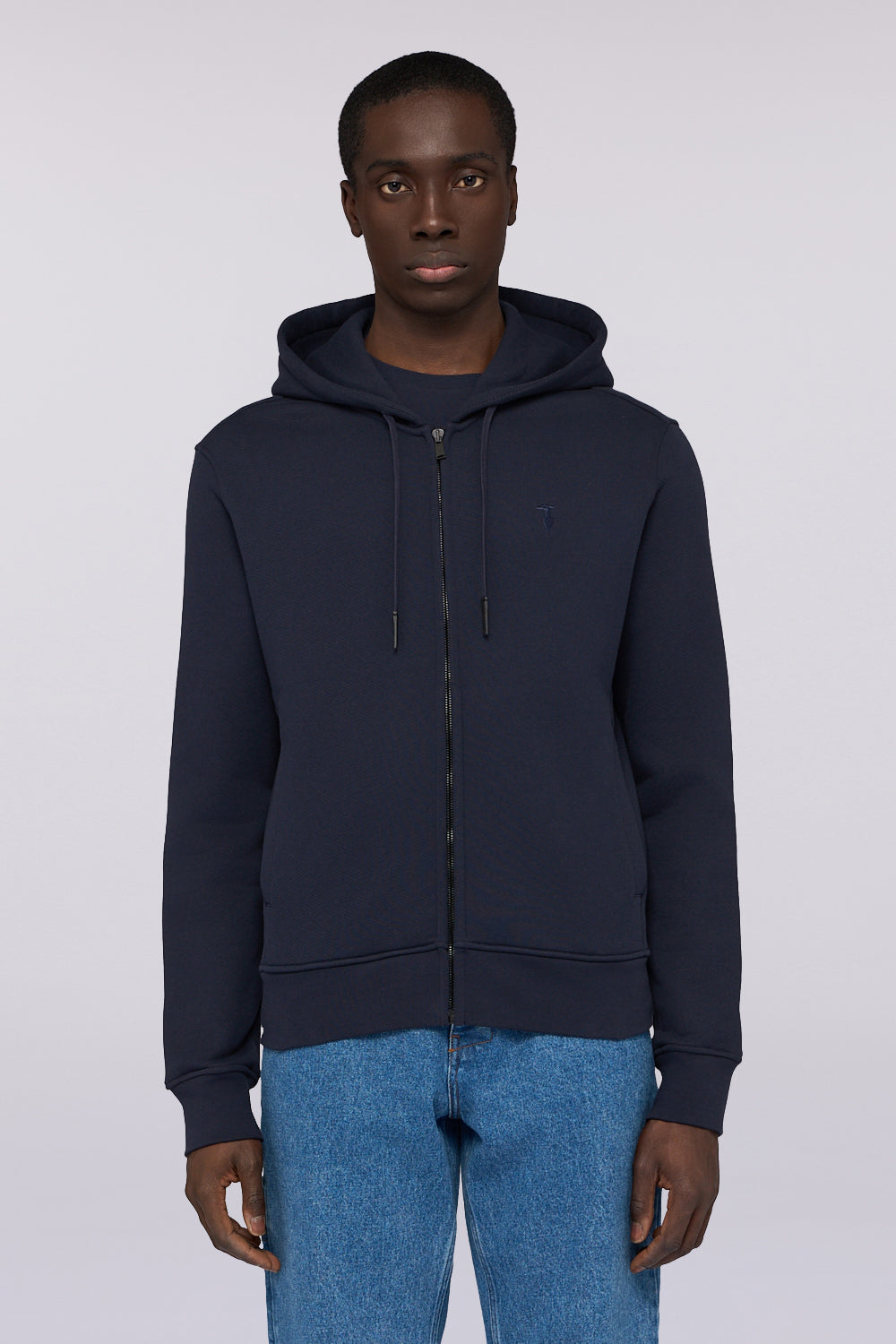Felpa con zip e cappuccio in jersey 1|a97225bf55ef259573a65e1ce157d784d485930a8f6c56322fdd89efd2c272d7