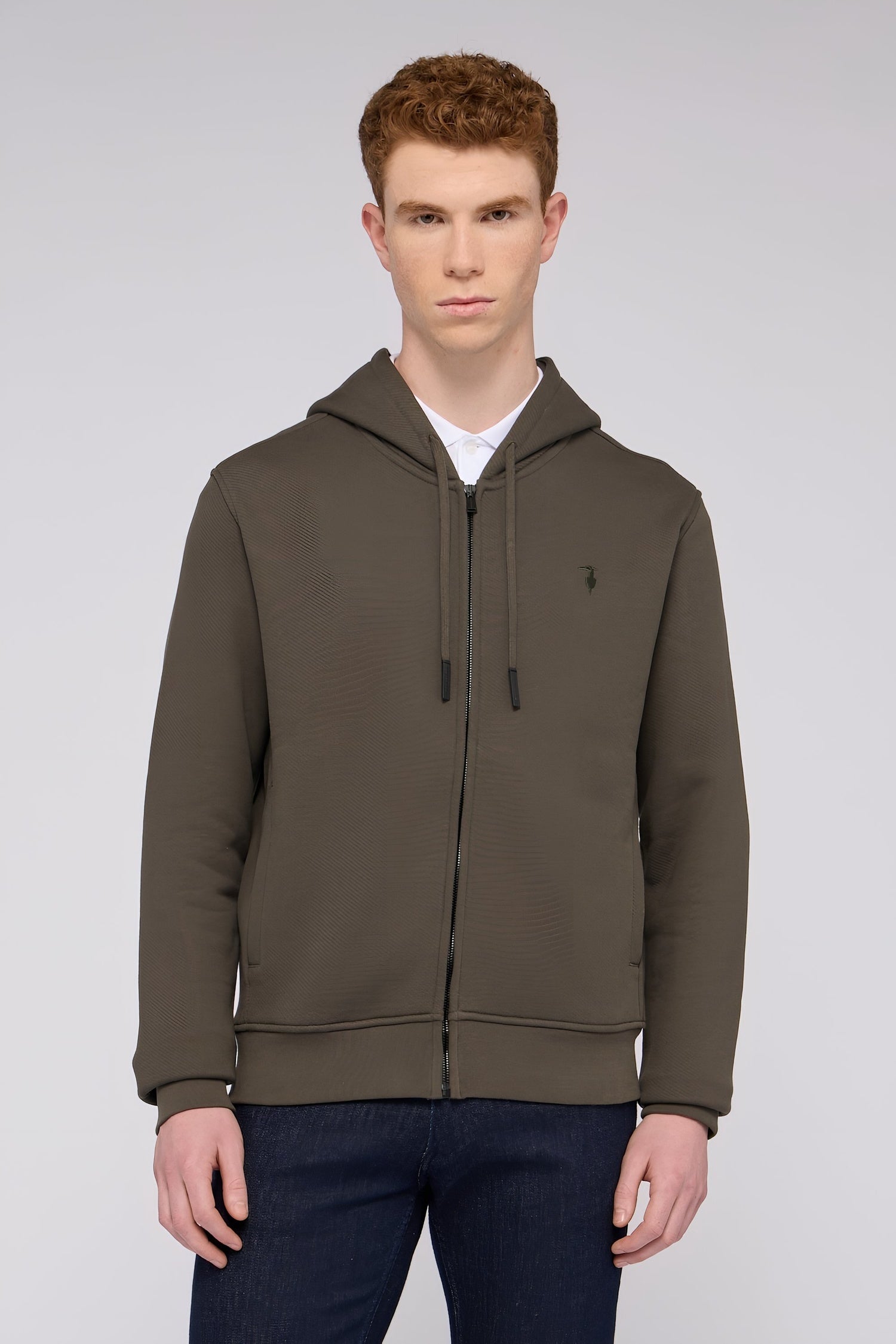 Felpa con zip e cappuccio in jersey 1|c4066dfa151477abe416484a322289e30592374919aee75b274f2b0e2f4061e1