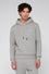 Embroidered jersey hooded sweatshirt