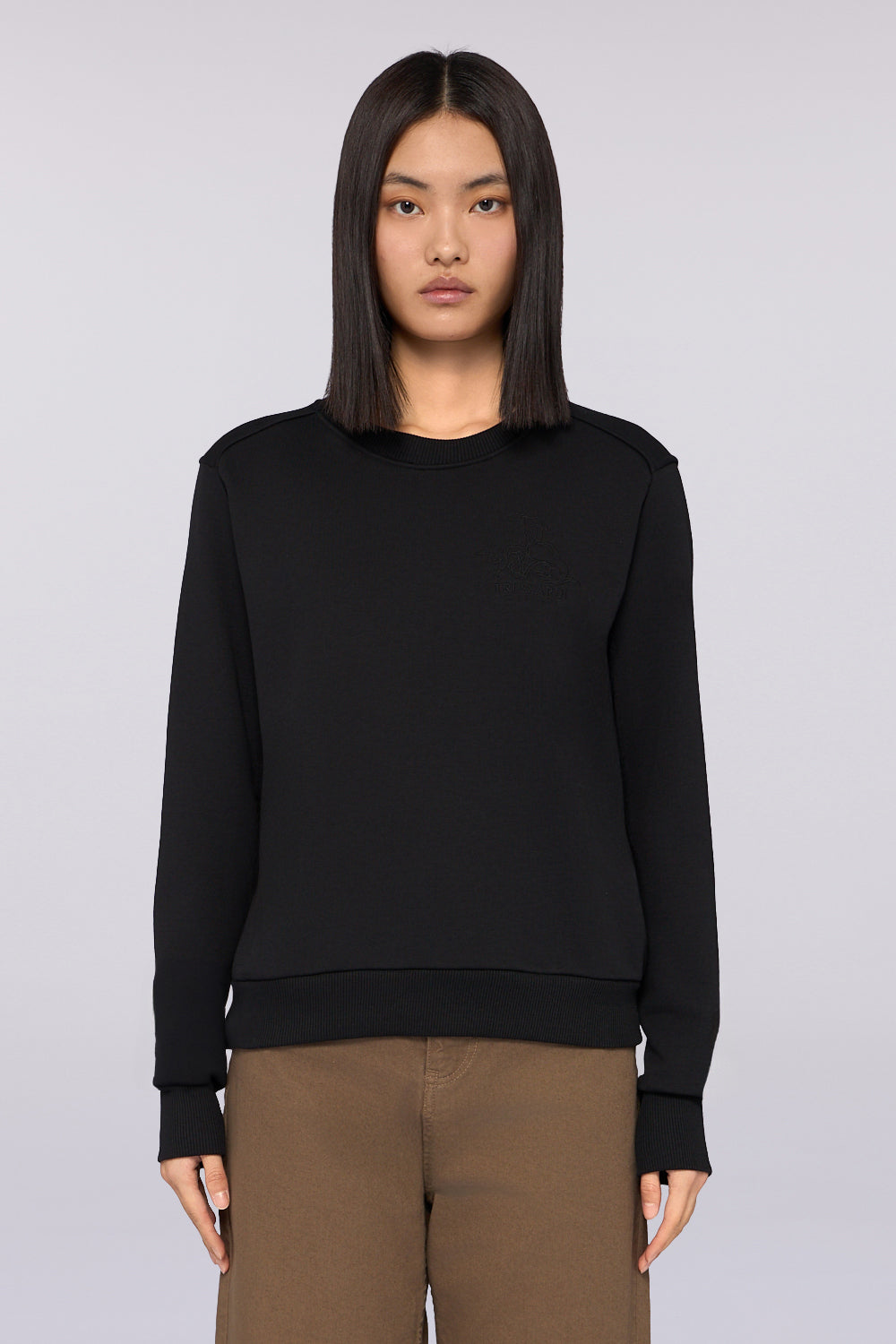 Felpa girocollo in jersey con ricamo Gentle Society 1|f9922d5f0a07a738ffe567c0ba8eeb082a0927eed2c07c230037f3113a0b0700