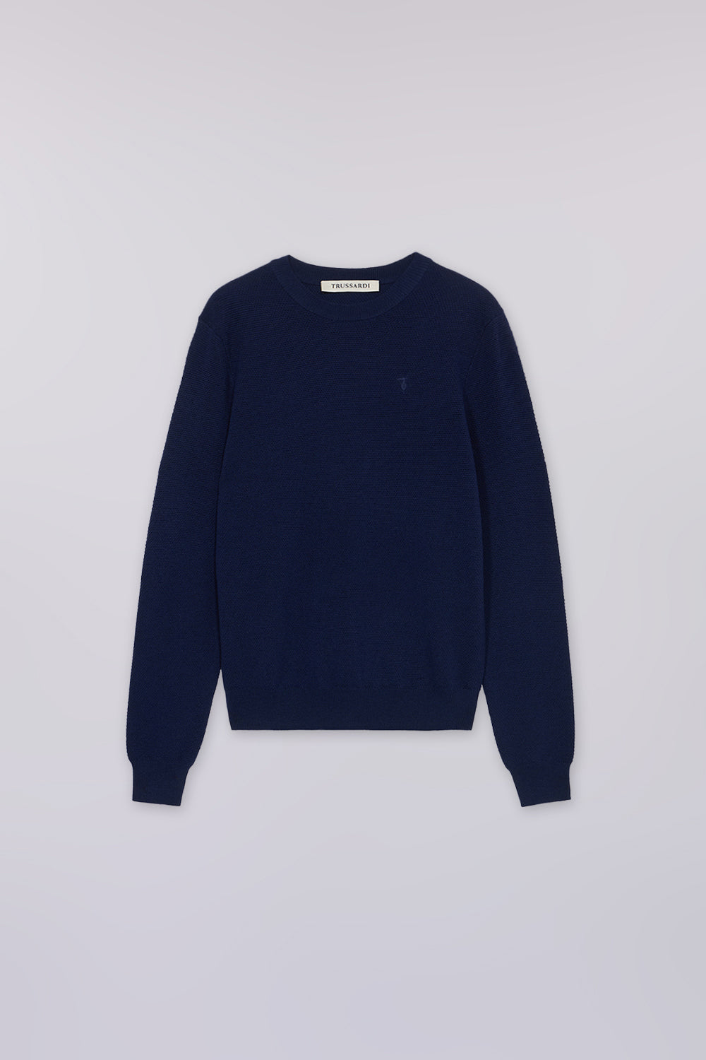 Maglia girocollo in pura lana piquet 5|d9bab3a69ec22ae34461565d0c78e56b70d8188a223406084638208e07c0352a