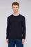 Stretch viscose crewneck jumper