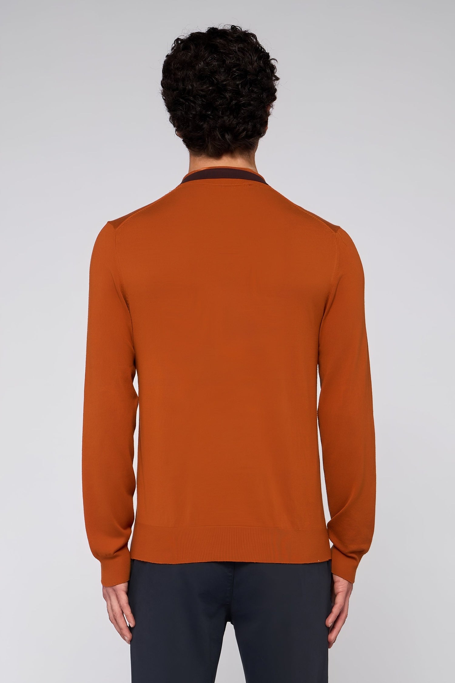 Polo a maniche lunghe in viscosa stretch 2|3474c8e307286de544c3629a6d1c46e6ce483d652312d4e45e64ee89eb93b1ea