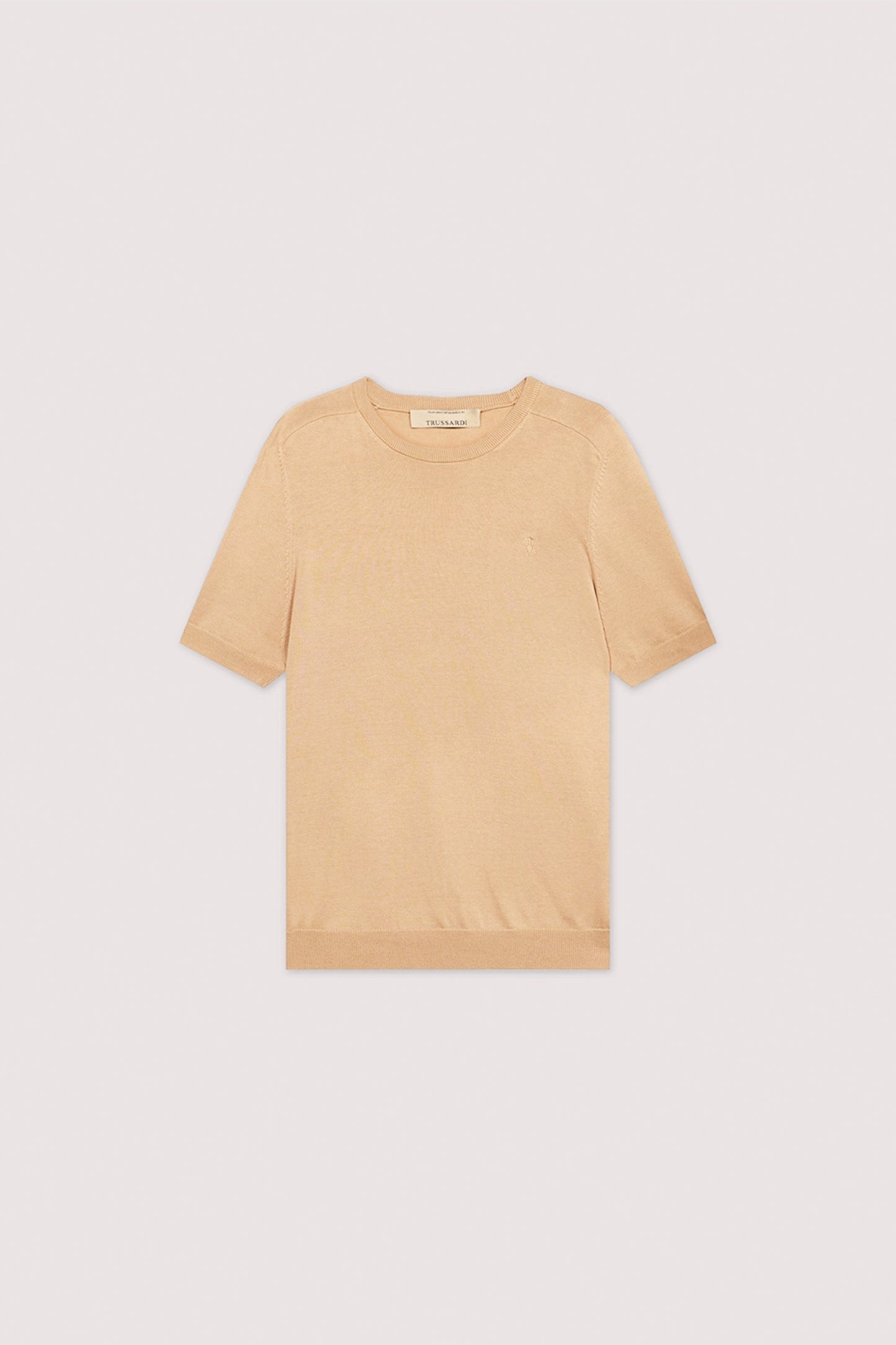Short-sleeved t-shirt in cotton and linen