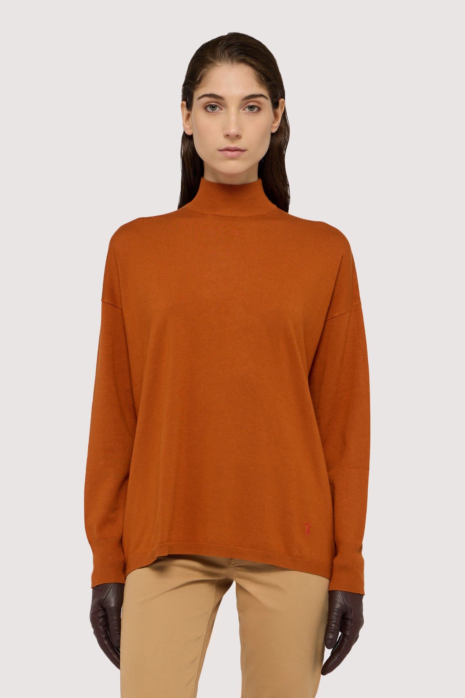 Maglia a collo alto in viscosa rasata 1|038b8acdd2270eb7caecfdd0f0a8368327dcdd295c91b289add68f1688503aa1