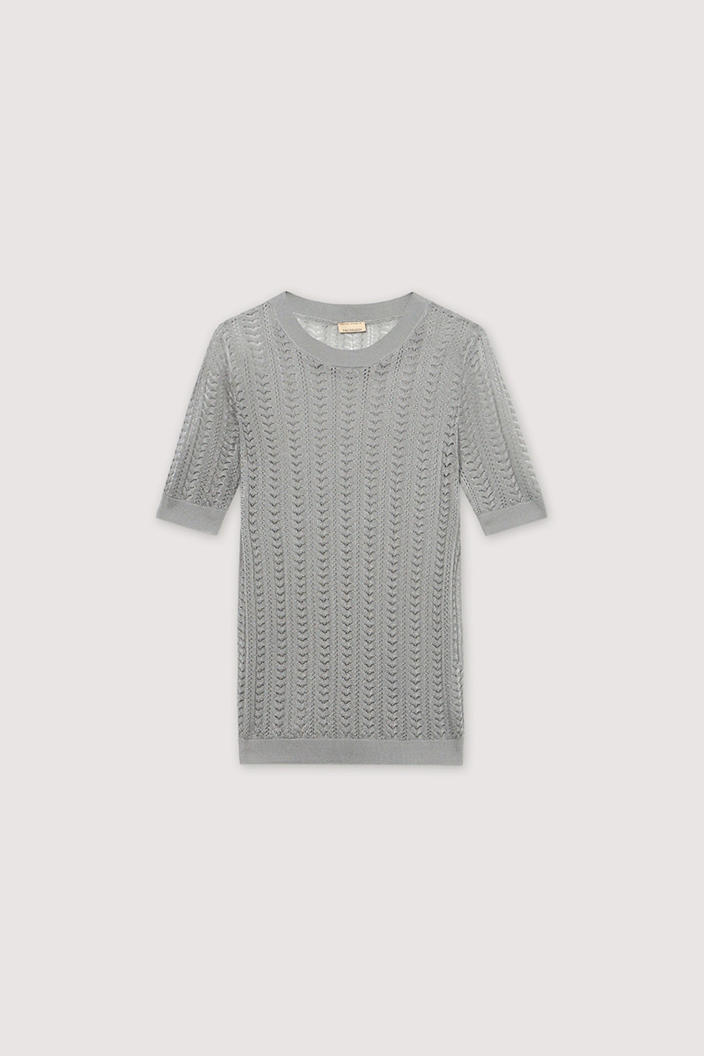 Maglia a manica corta in viscosa punto pizzo 1|99d352d0d0e370f4c9001f497509540283f529c80e140f123d5f49ca73036751