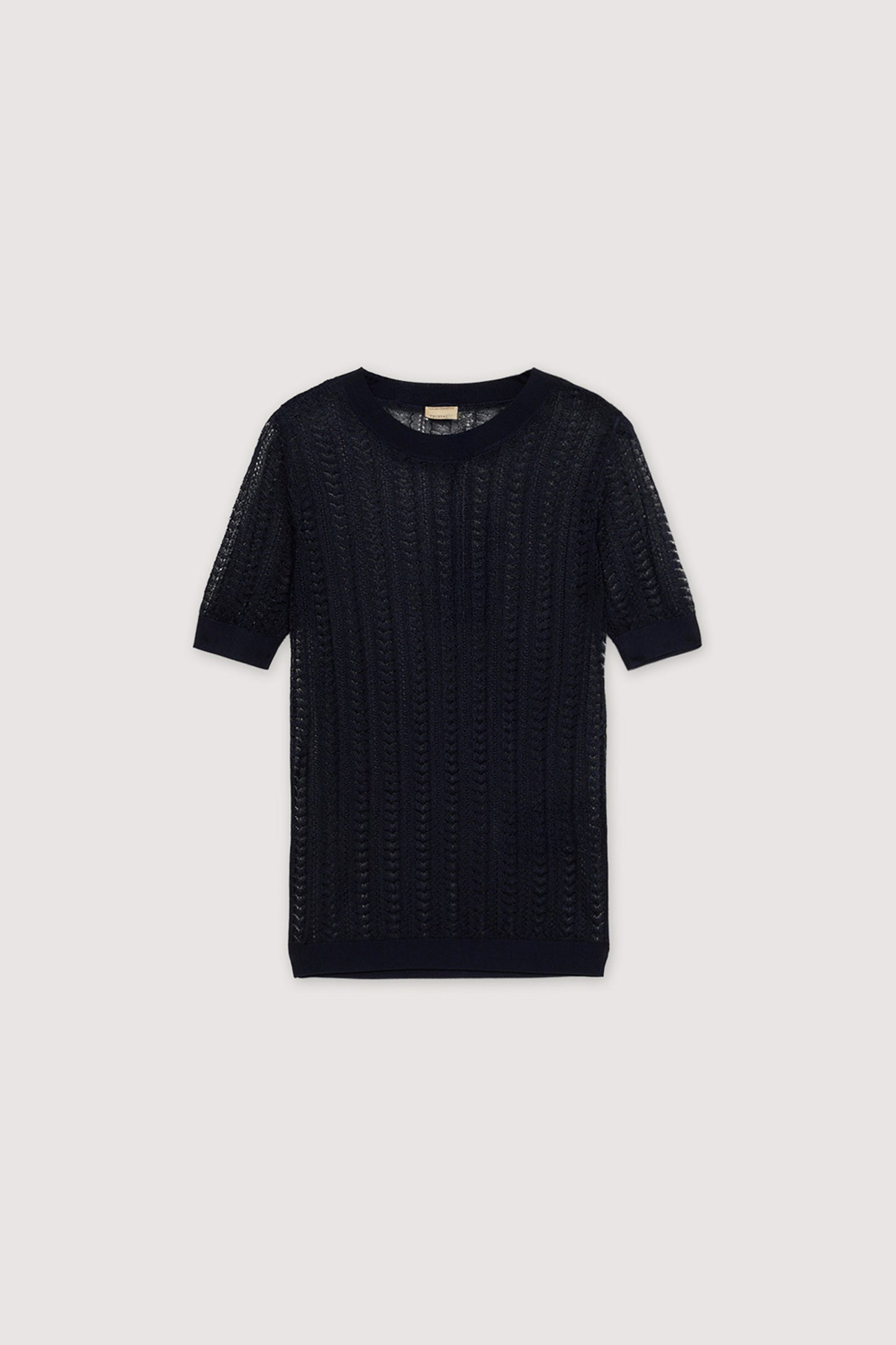 Maglia a manica corta in viscosa punto pizzo 1|da3dff4e72260e175217f424edbad9c18d9565d70cca1cc50b26a5a6e9543312