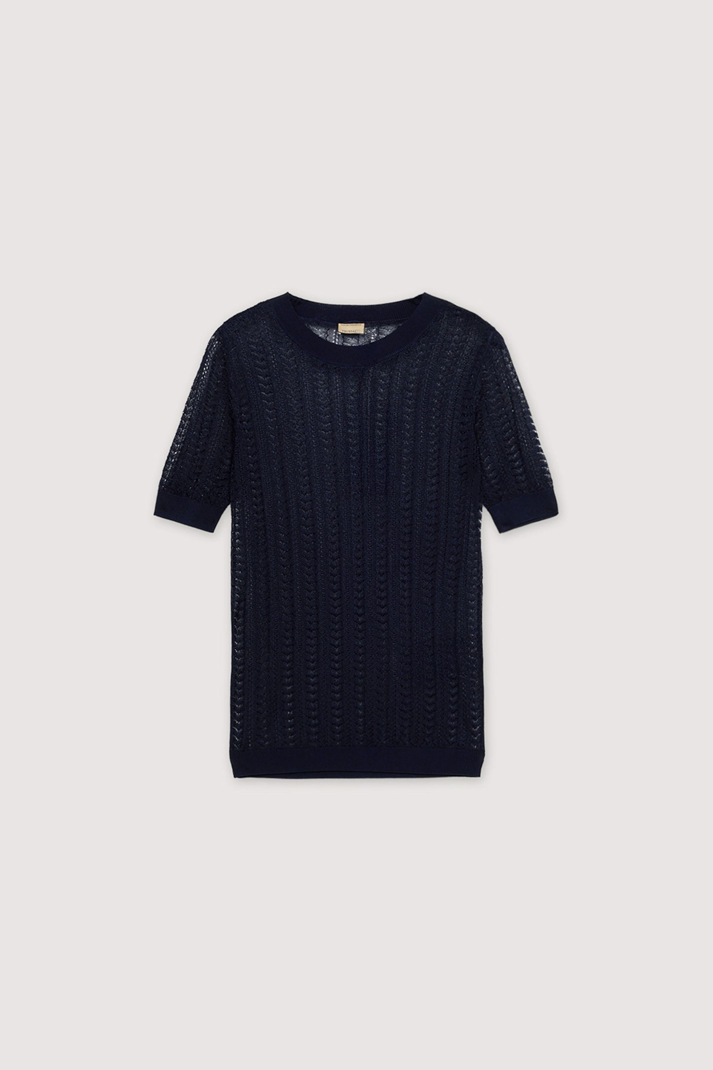 Maglia a manica corta in viscosa punto pizzo 5|da3dff4e72260e175217f424edbad9c18d9565d70cca1cc50b26a5a6e9543312