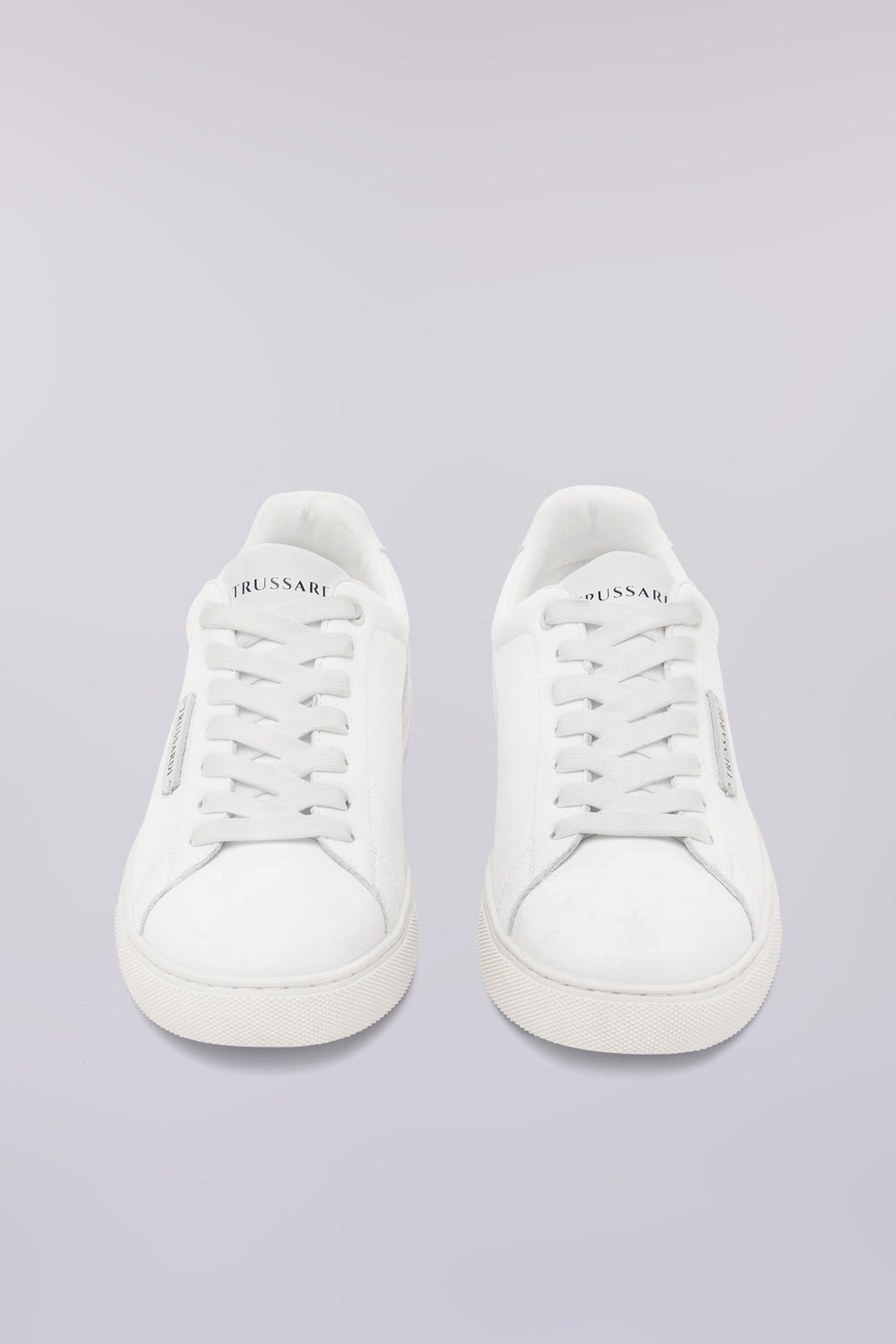 Leather cupsole trainers