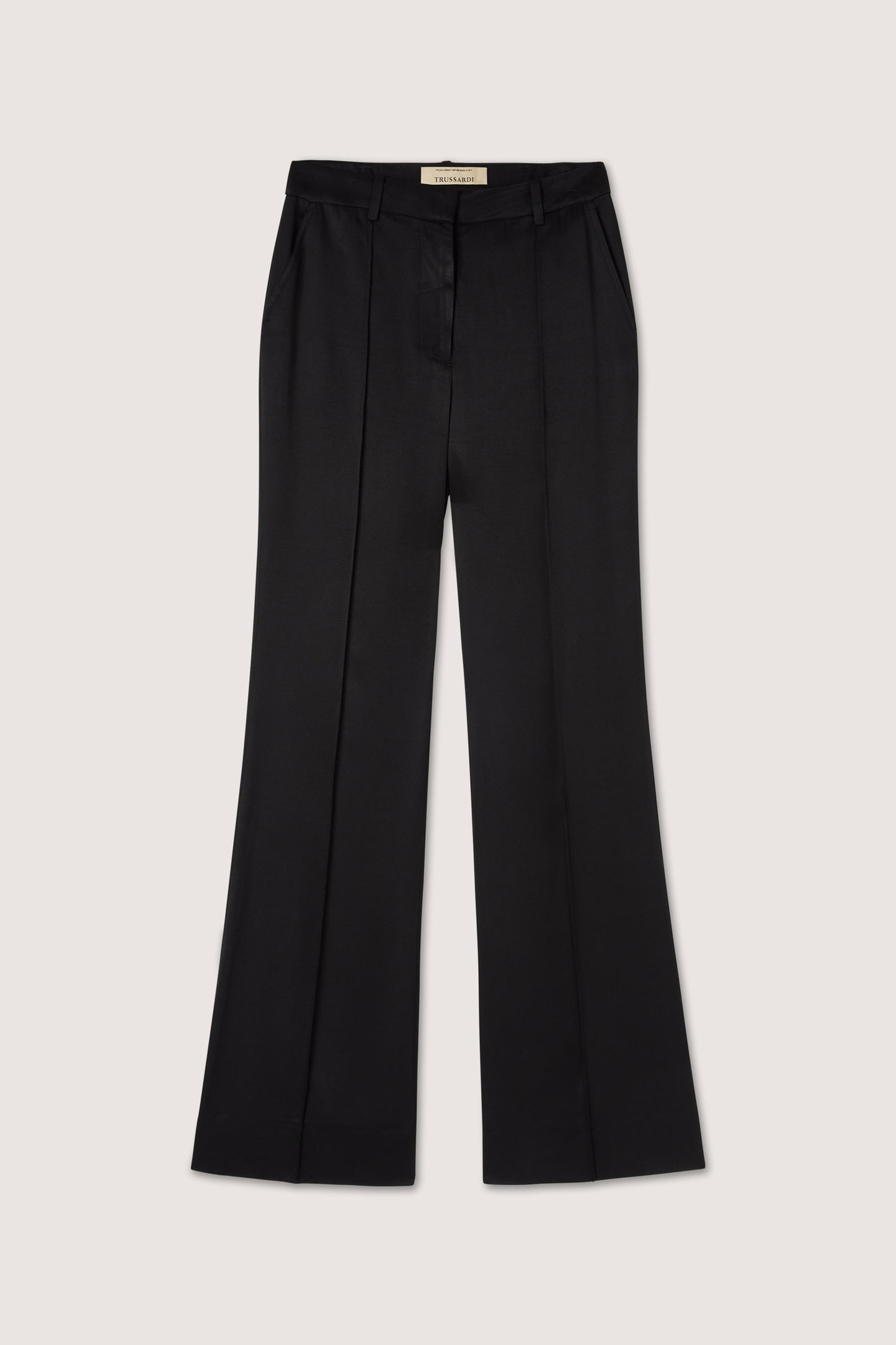 Pantalone flare in twill di viscosa 5|e730cbf100069f4b8deec4aac4e7899a2a4ab41ea77a73dbc7066e0988f4c949