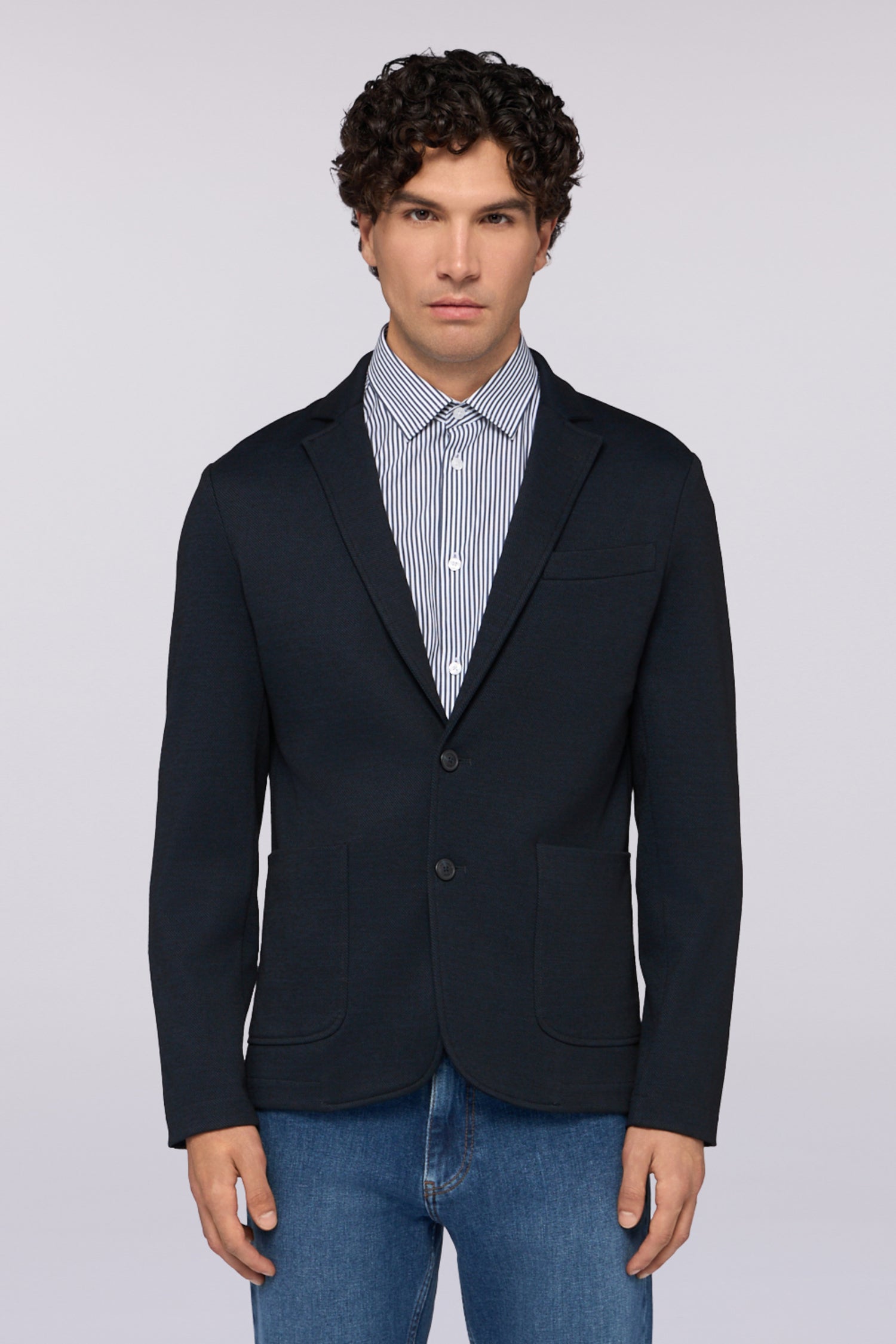Blazer slim fit in jersey 2|b1979a04e7213181dcd63eead452b0702901b0f0455f31f7ff3bd557d26fa61d