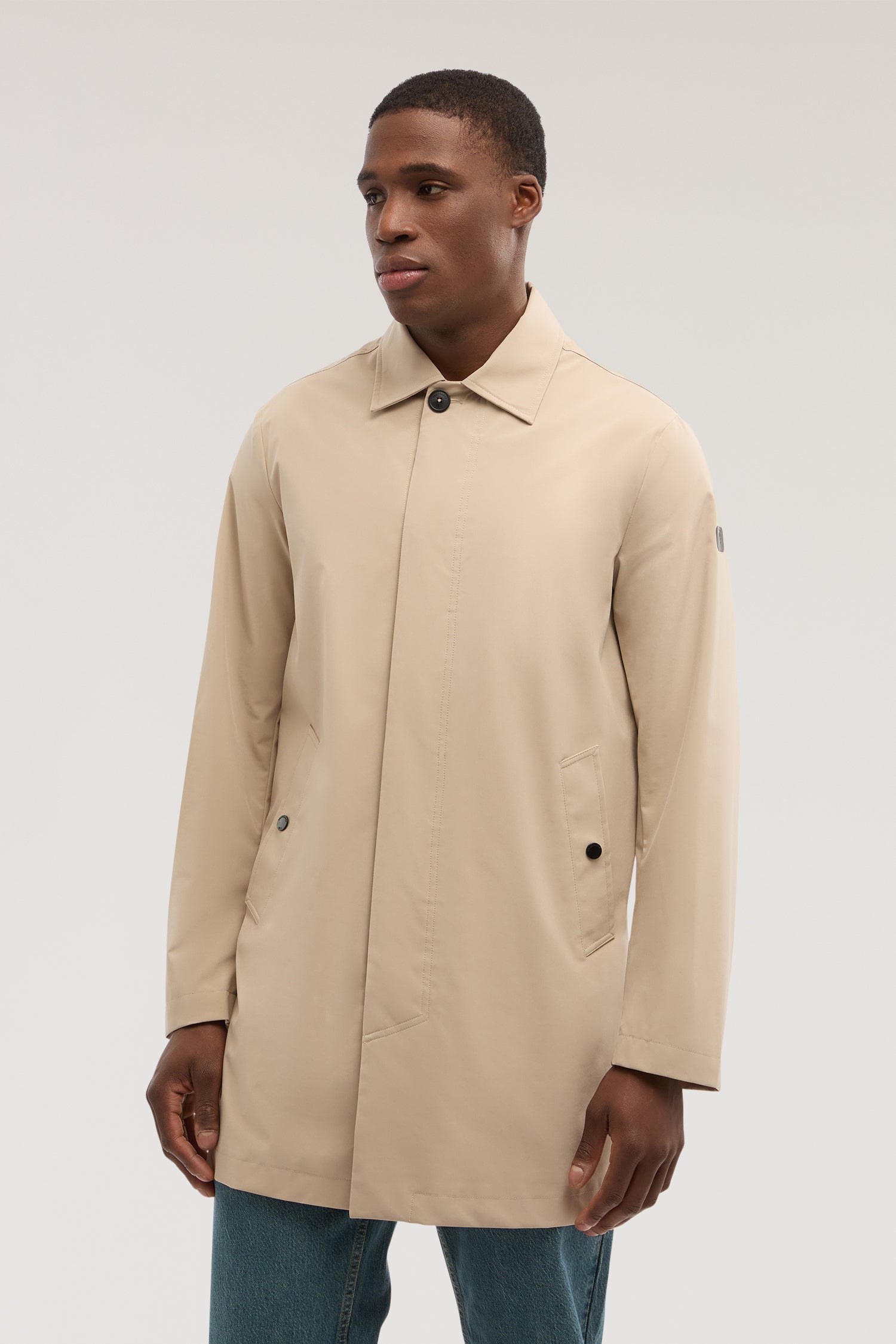Technical car coat in water-repellent microfibre – Trussardi
