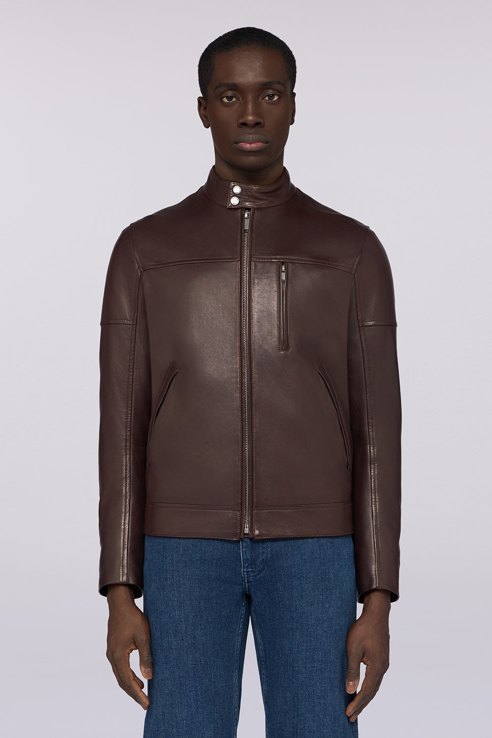 Giubbotto biker in pelle imbottito 1|63a2e1b41833feb9cfa19981cd8a3e3749c47cd8f4a7bd6a1861c6b218580f76