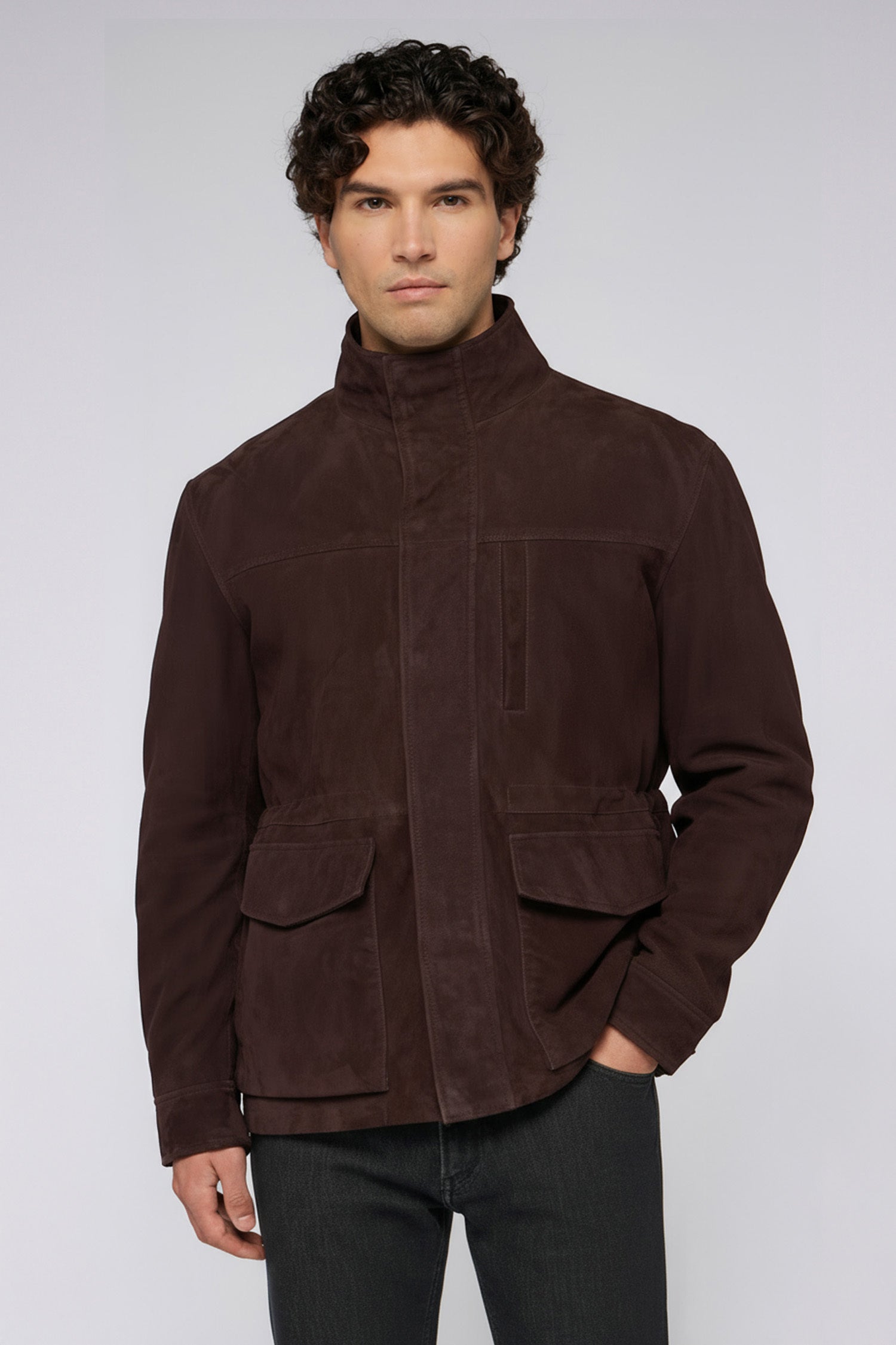 Field jacket in suede 1|1abd794f34673f9fc510e192af54ecdd00418e4db3998d4c8a00dc302b8735e4