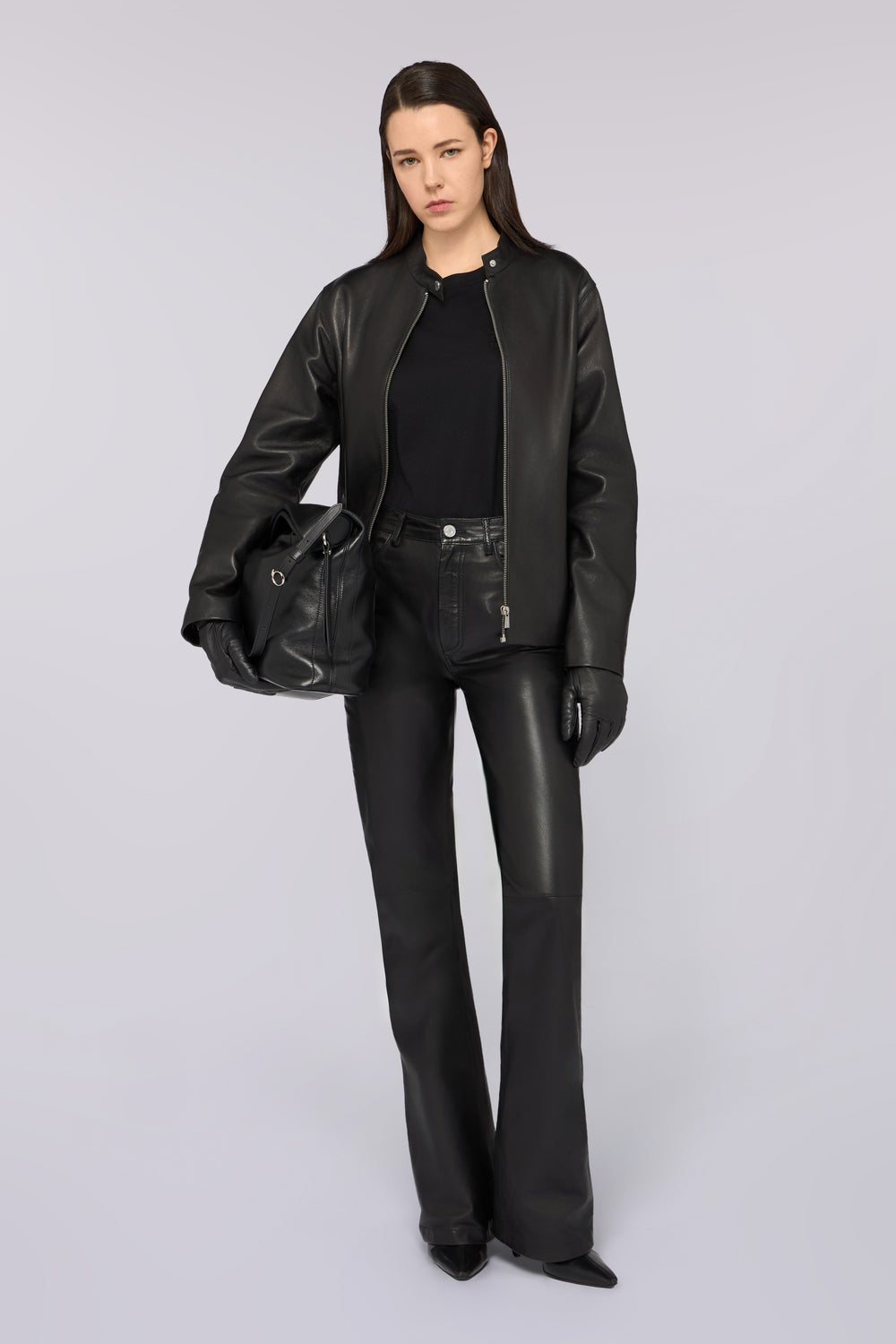 Giacca biker in pelle 1|dba4c8a54089f6025d20d9f7bd53f0ec8293413364c88ae100cd0f013116e55e