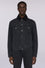 Giacca in denim imbottita con colletto sherpa