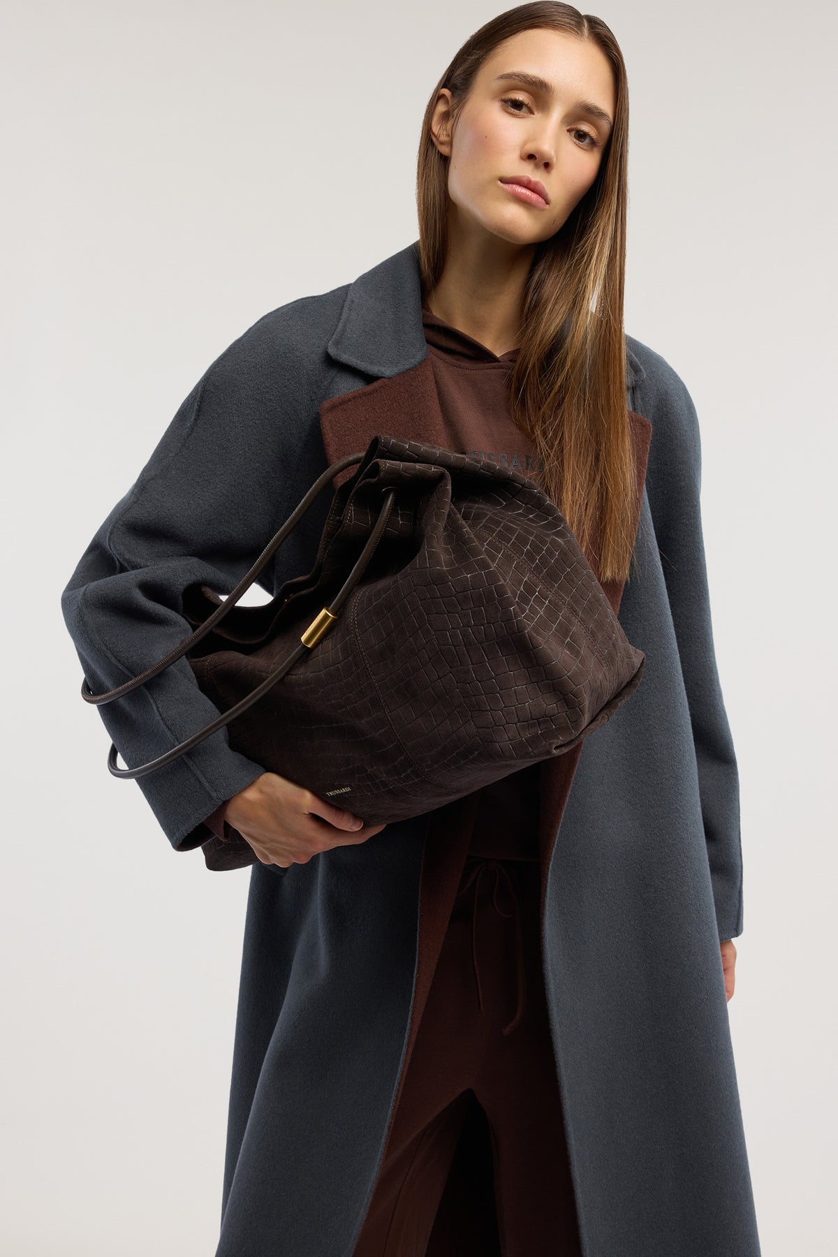 Borsa tote Orbita grande in suede con stampa 6|6888dbdacb2578e157715217cc40ac3c2fc240af1e9129b6b8f4f817fa770a87