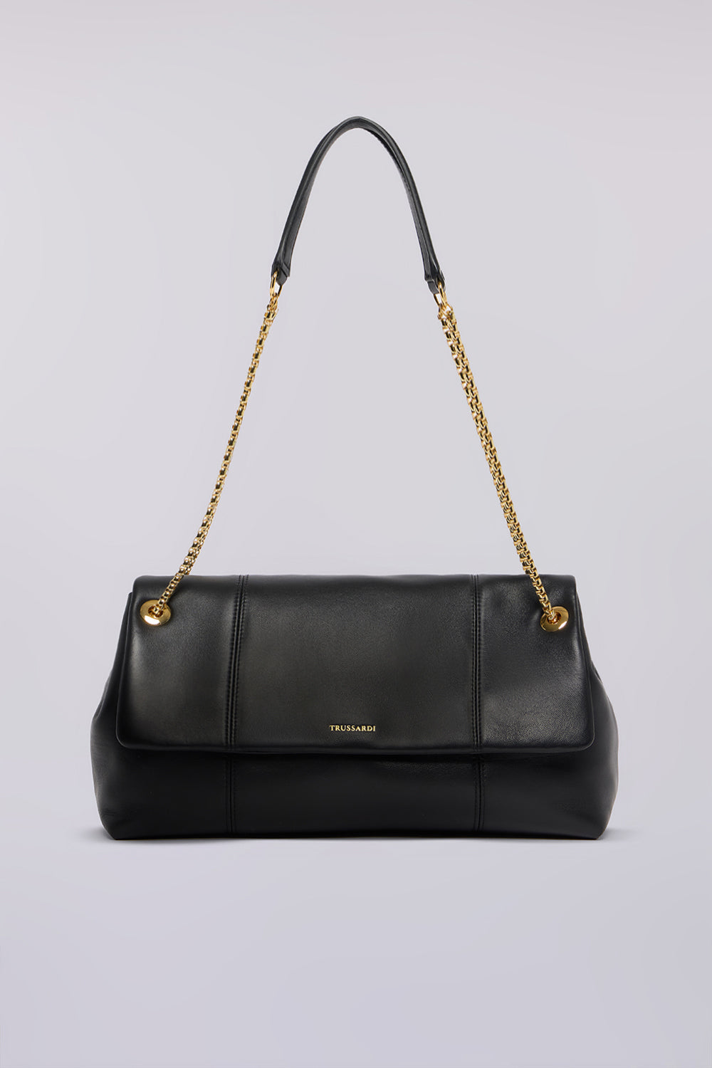 Medium Orbita shoulder bag in nappa leather with chain – Trussardi