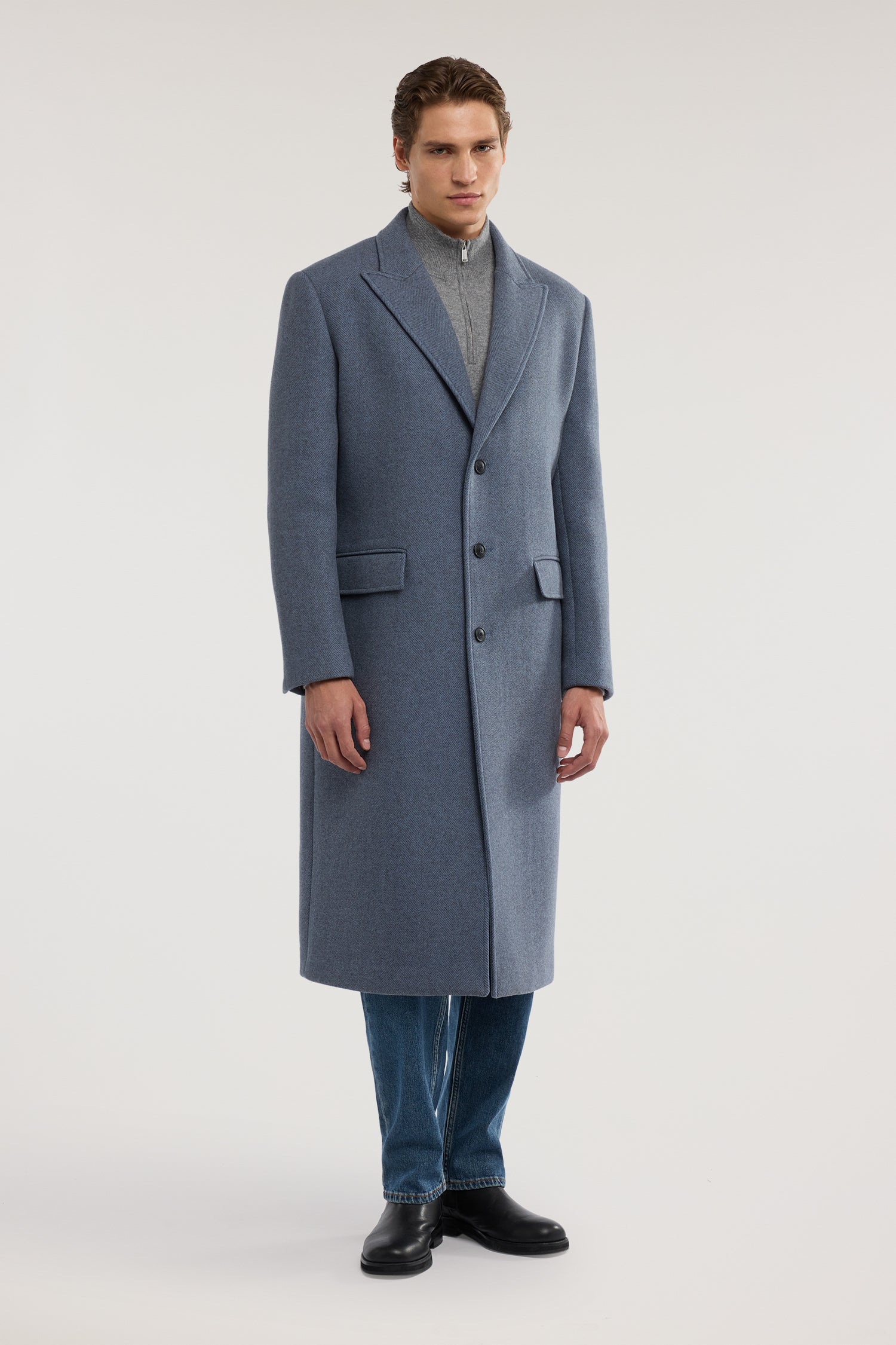Cappotto spigato in misto lana 3|5e5422293e295186361480b672129a51d7622c2353f334cf15fb1f794a83a262
