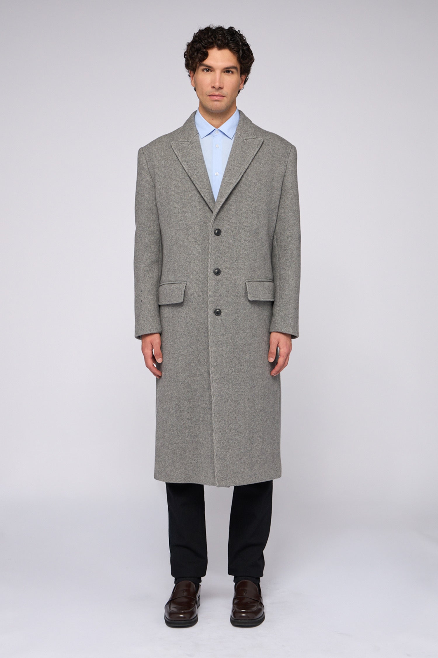 Cappotto spigato in misto lana 1|428bfa1f609f697ceb91fed87b1de190891d7329a307c48b62c0f0c57b2a5aab