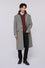 Herringbone wool-blend coat