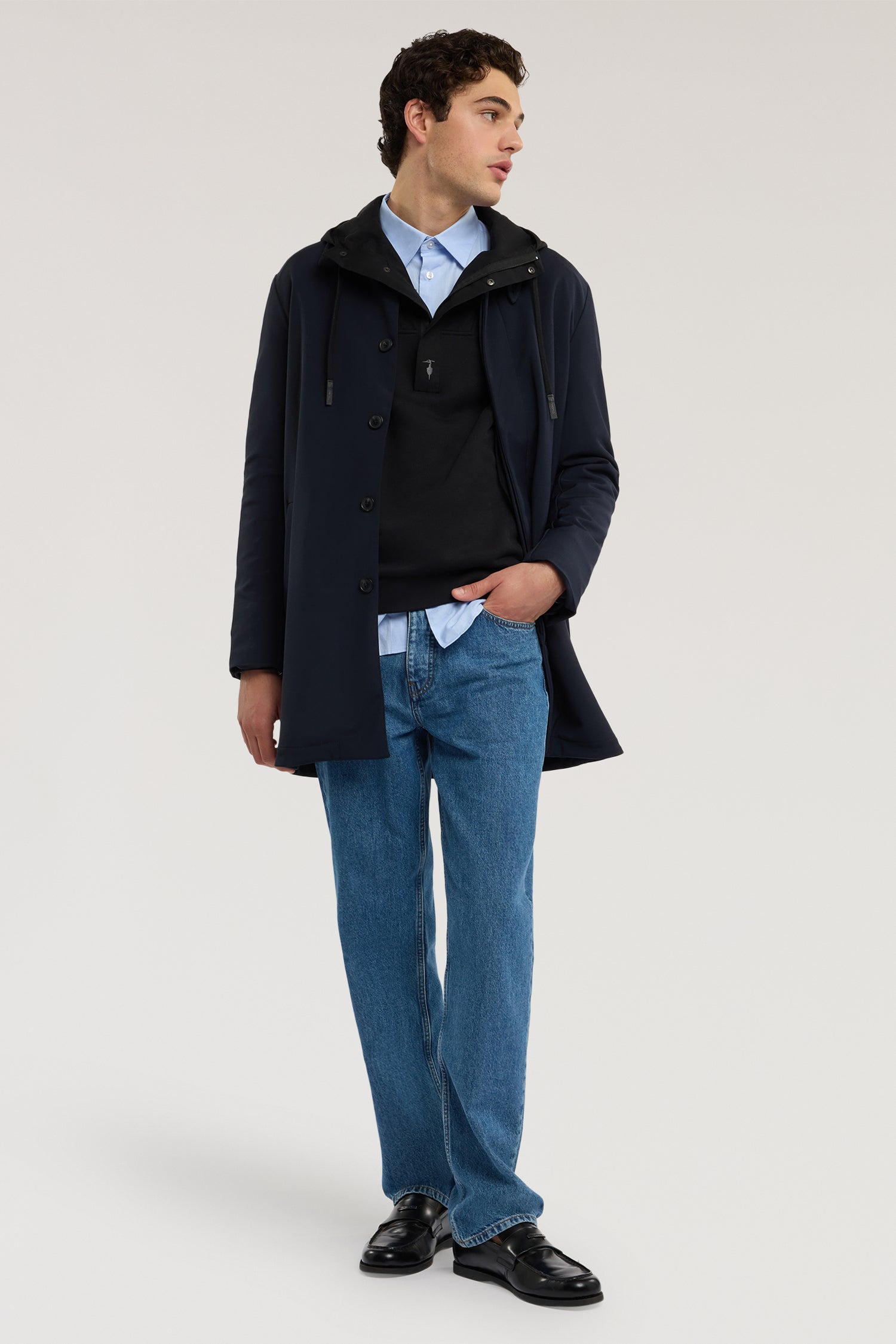 Car coat in lightweight wool fabric – Trussardi