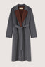 Cappotto in panno double con cintura 5