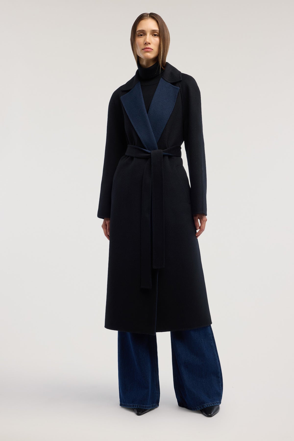 Cappotto in panno double con cintura 1|e2c904ab1cf96ade11cca0083c79e7550a412c98bc34ad348b96319fc86253ad