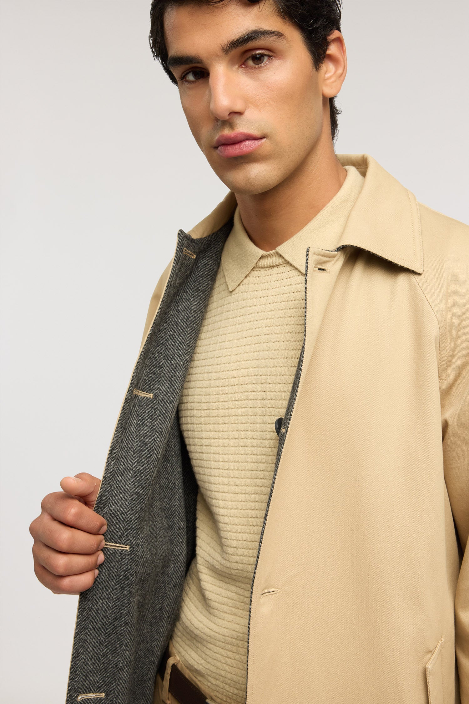 Cappotto reversibile in gabardina  3|6f9bd0404262cda0bfe5f5ba4494a5a33c80b9b0000b22777f91a380014e65b0