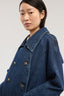 Trench doppiopetto in denim stonewash 5
